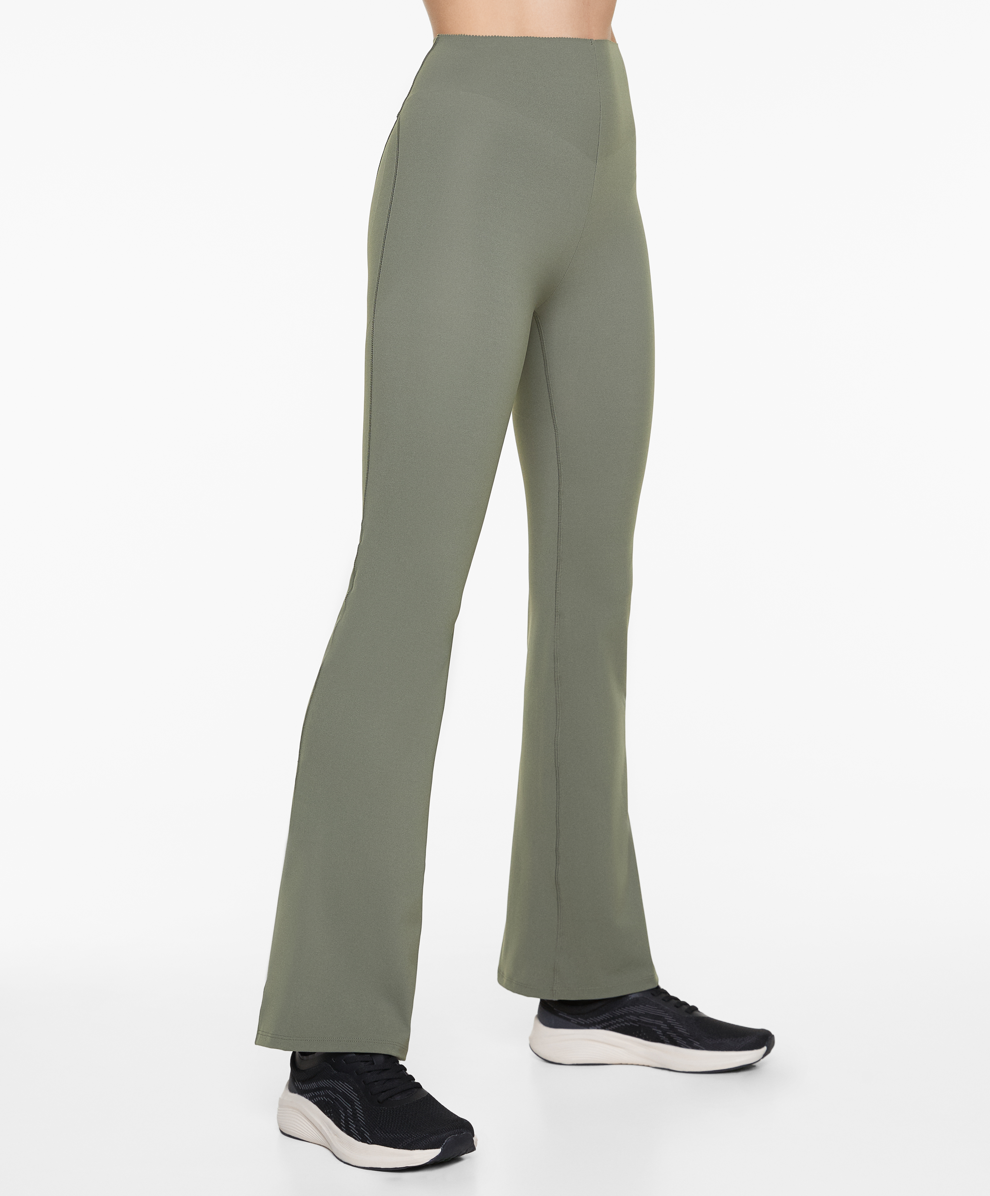 Raise up core control compressive flare trousers