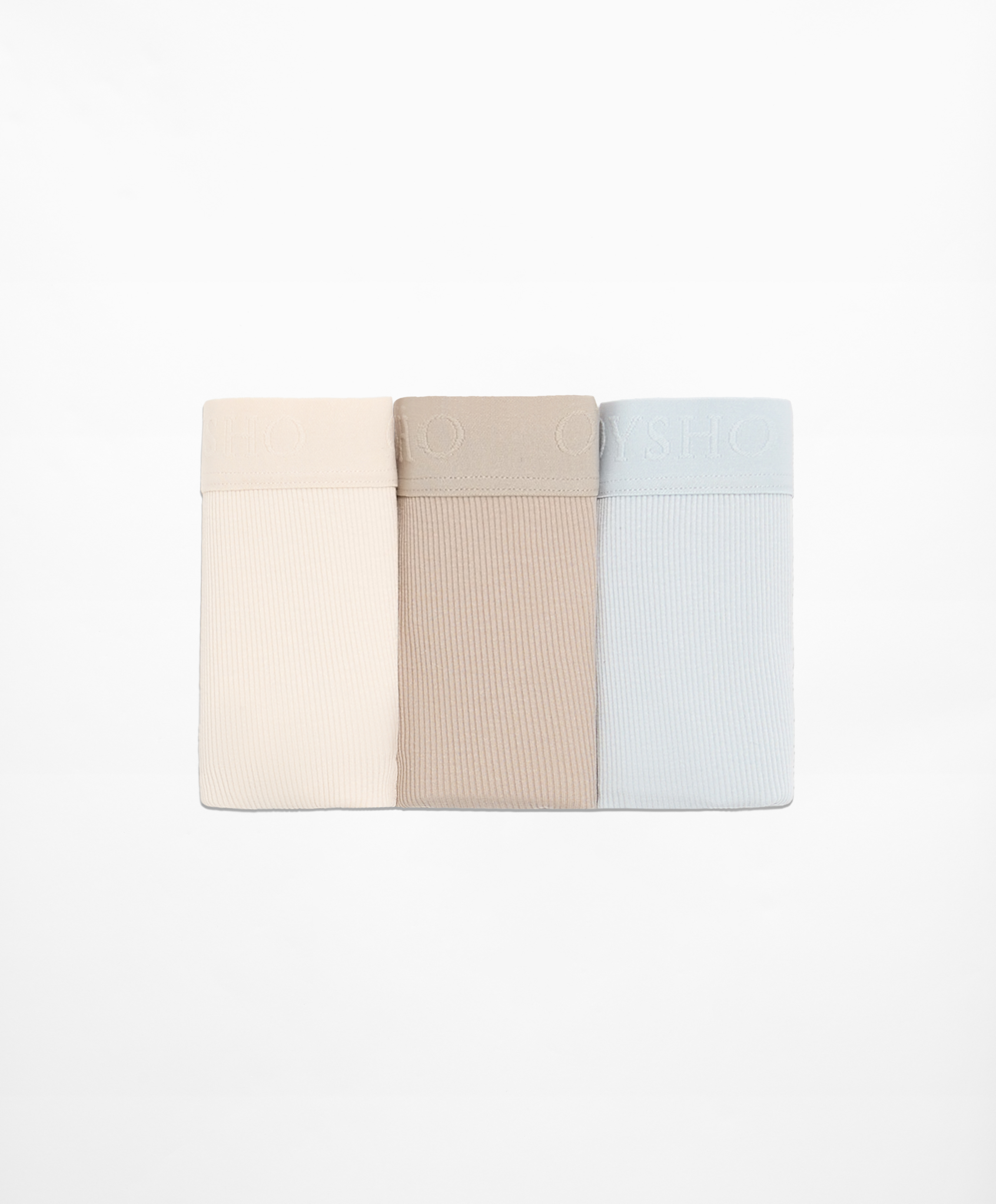 3 cotton blend thongs with logo