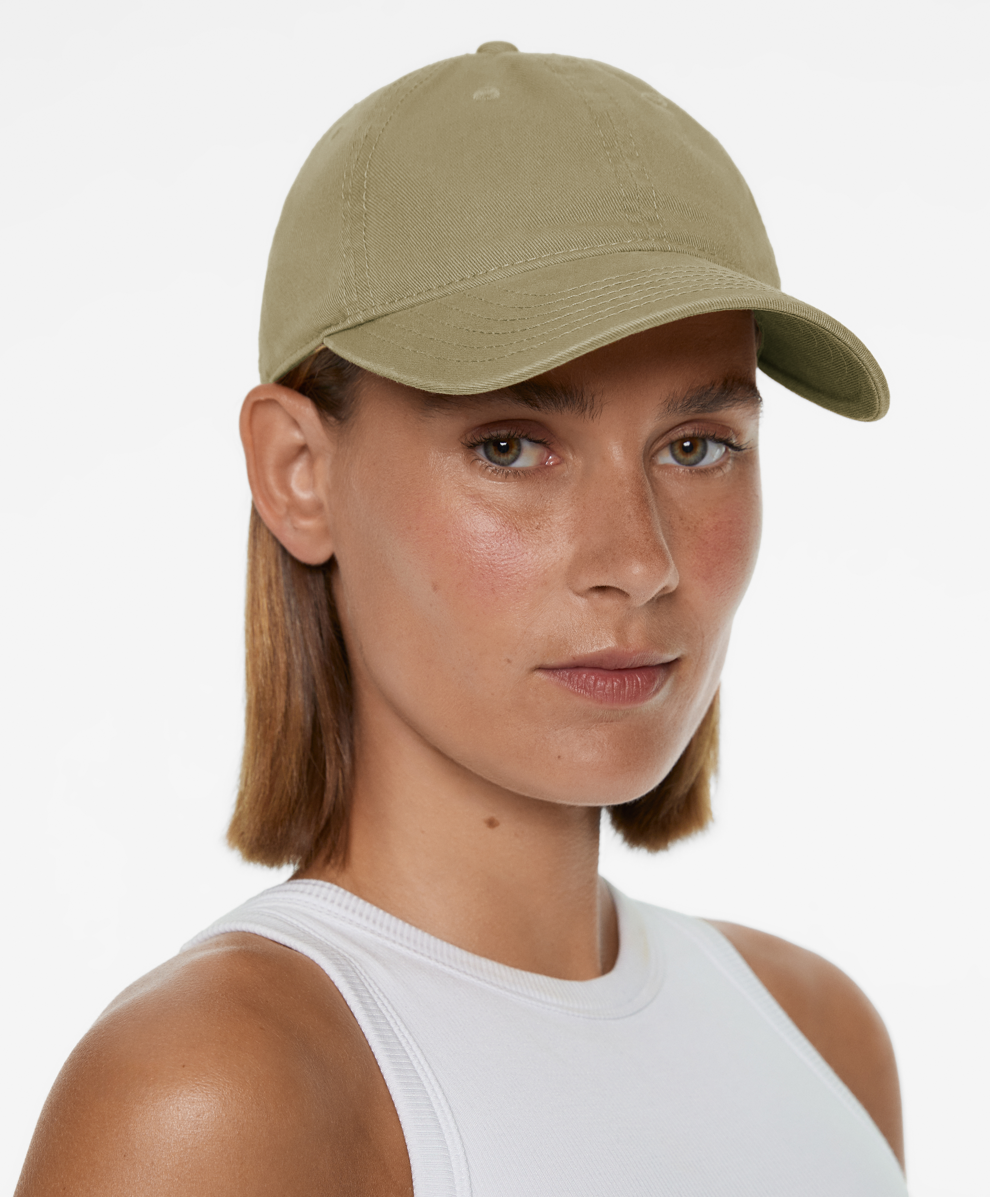 Washed-effect 100% cotton cap