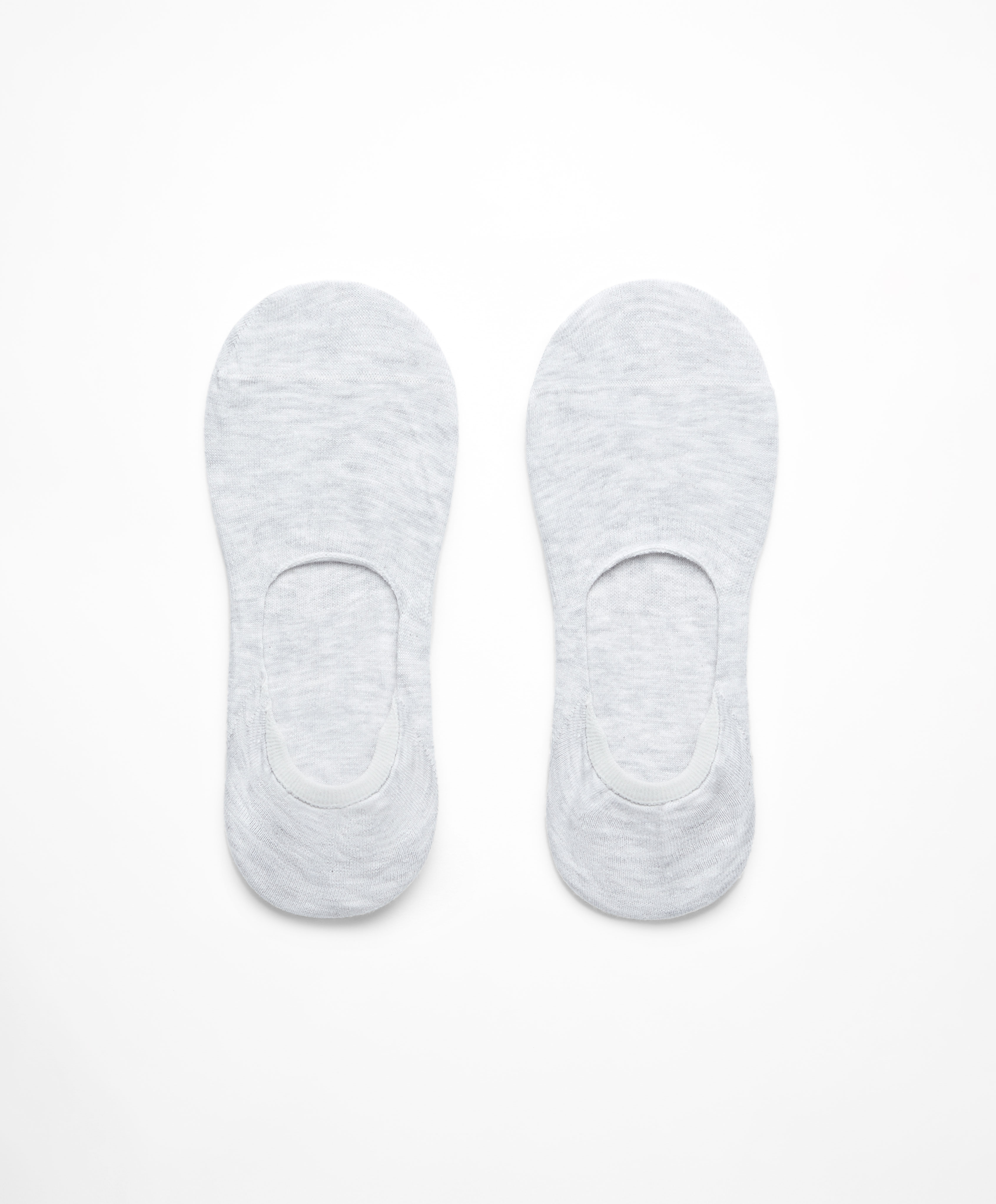 2 pairs of high-cut cotton blend invisible socks