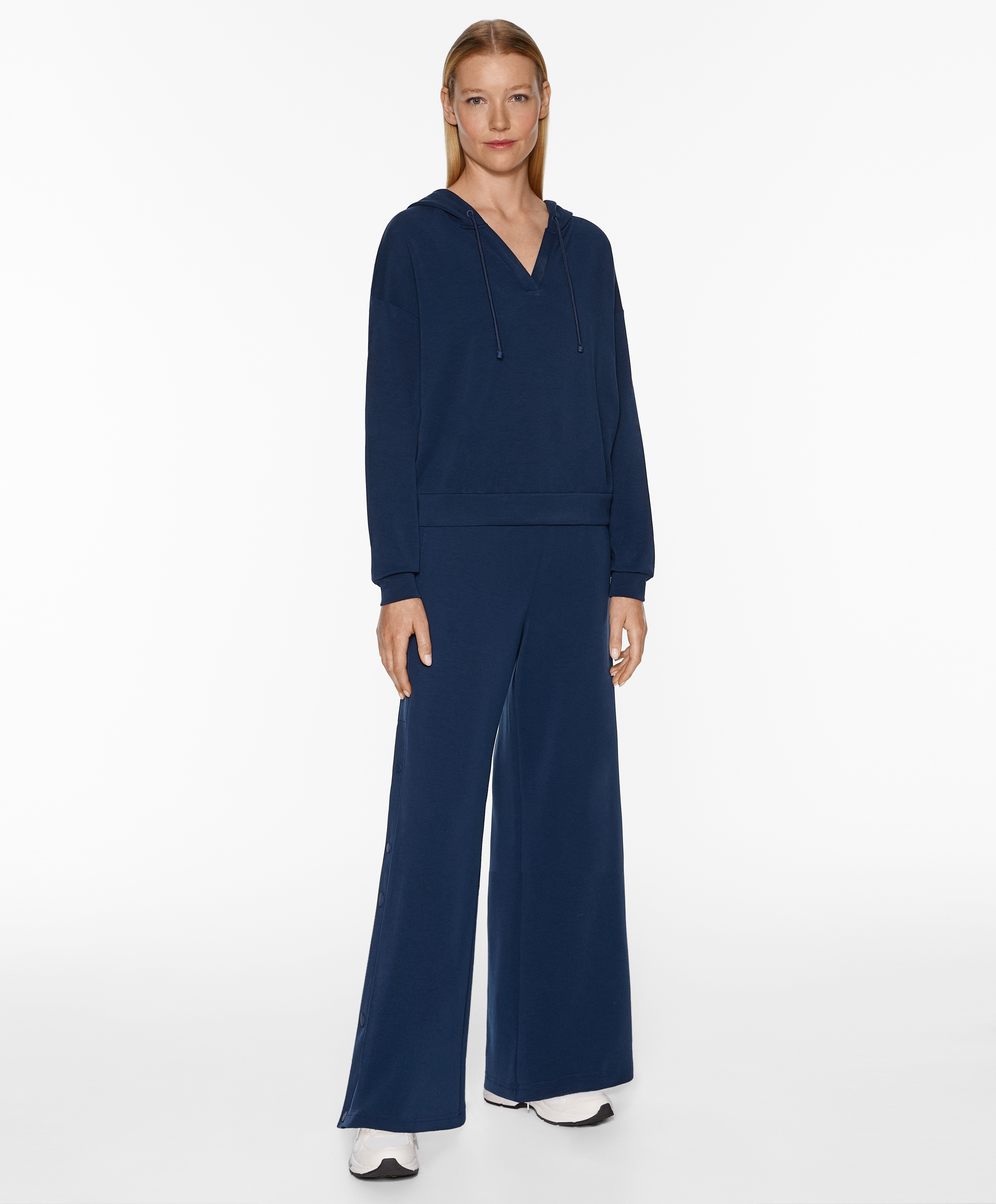 V-neck sweatshirt with modal