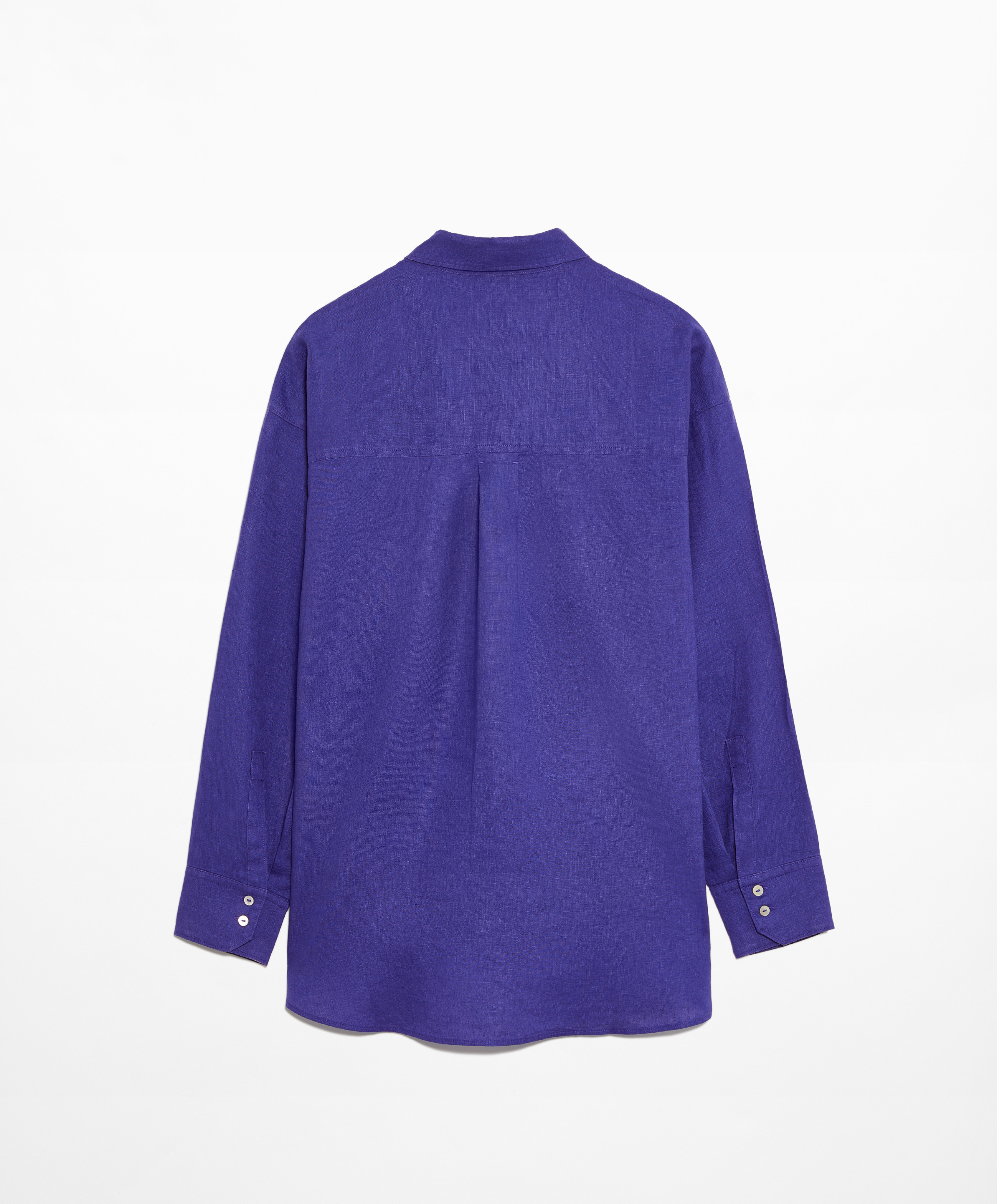 100% linen long-sleeved shirt