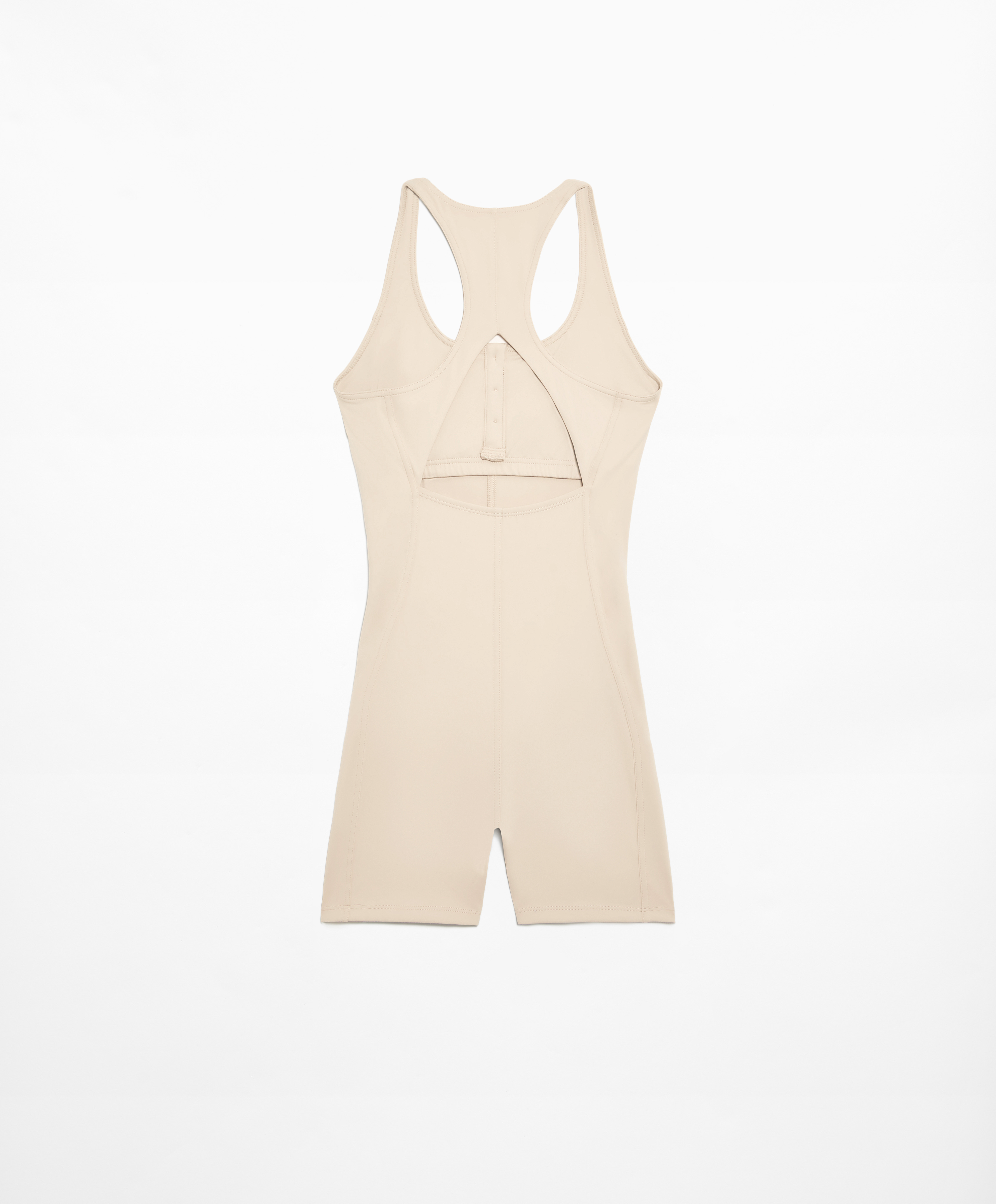 Comfortlux open back short jumpsuit