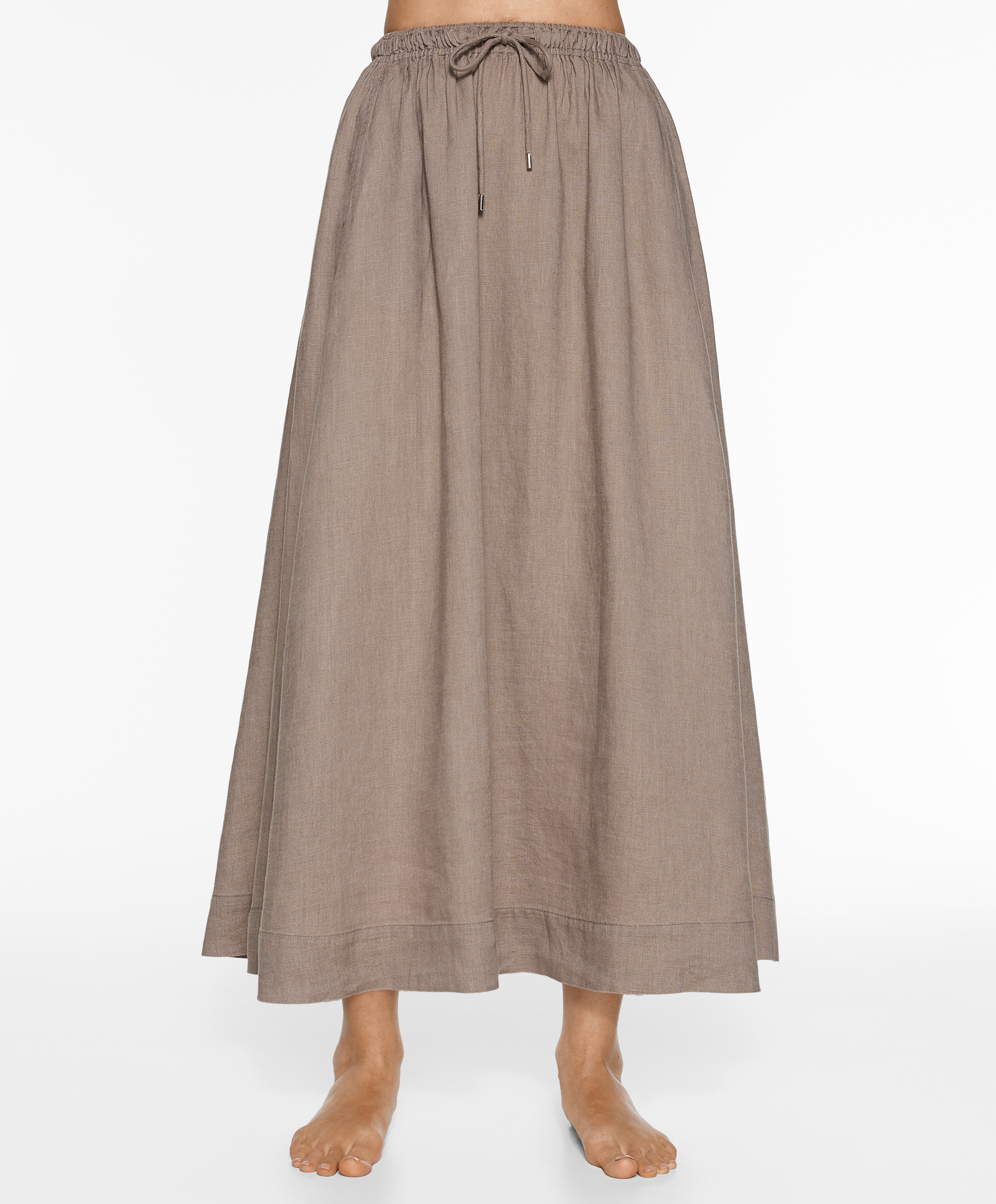 Long 100% linen skirt