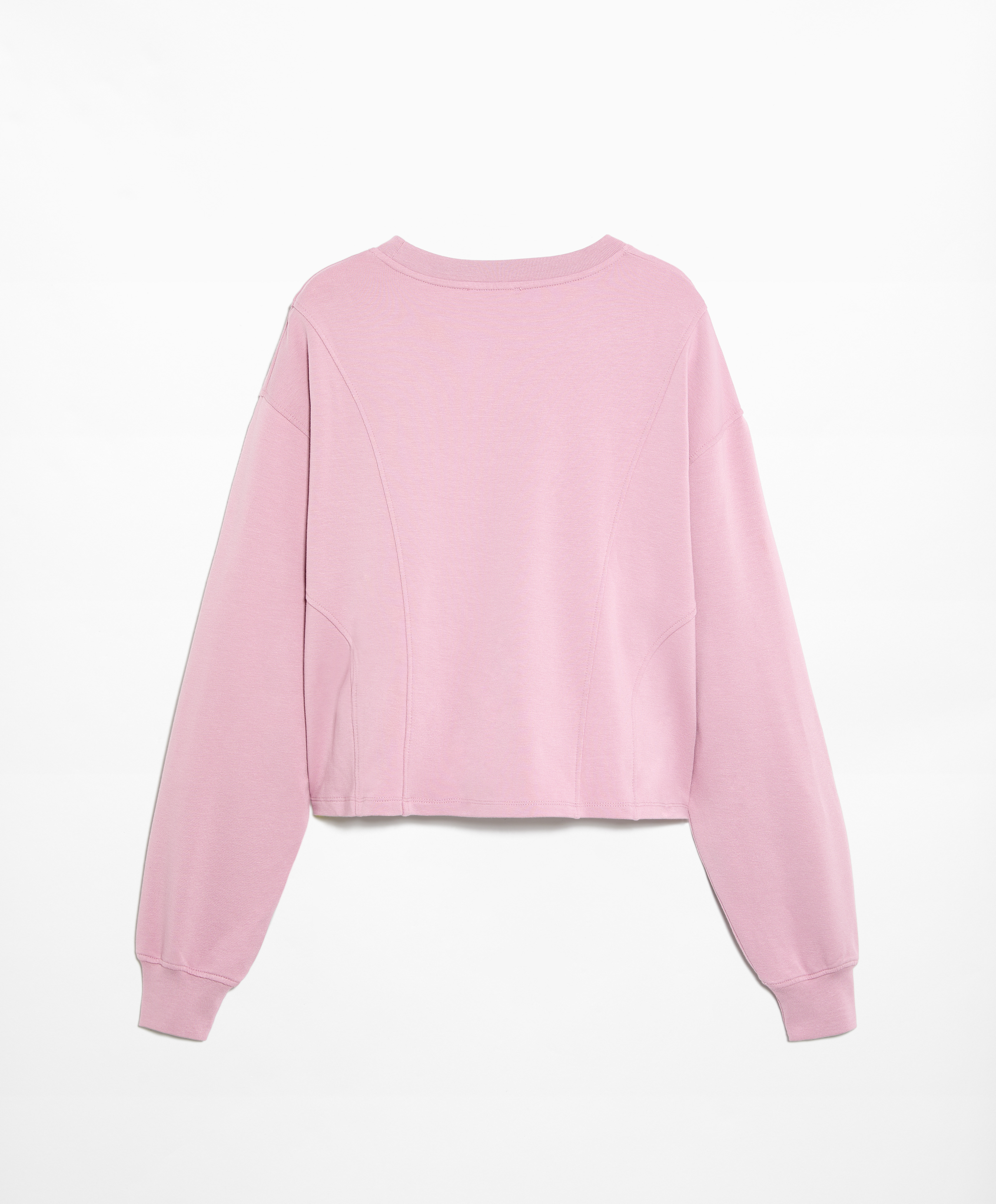 Crop sweatshirt with cotton and modal