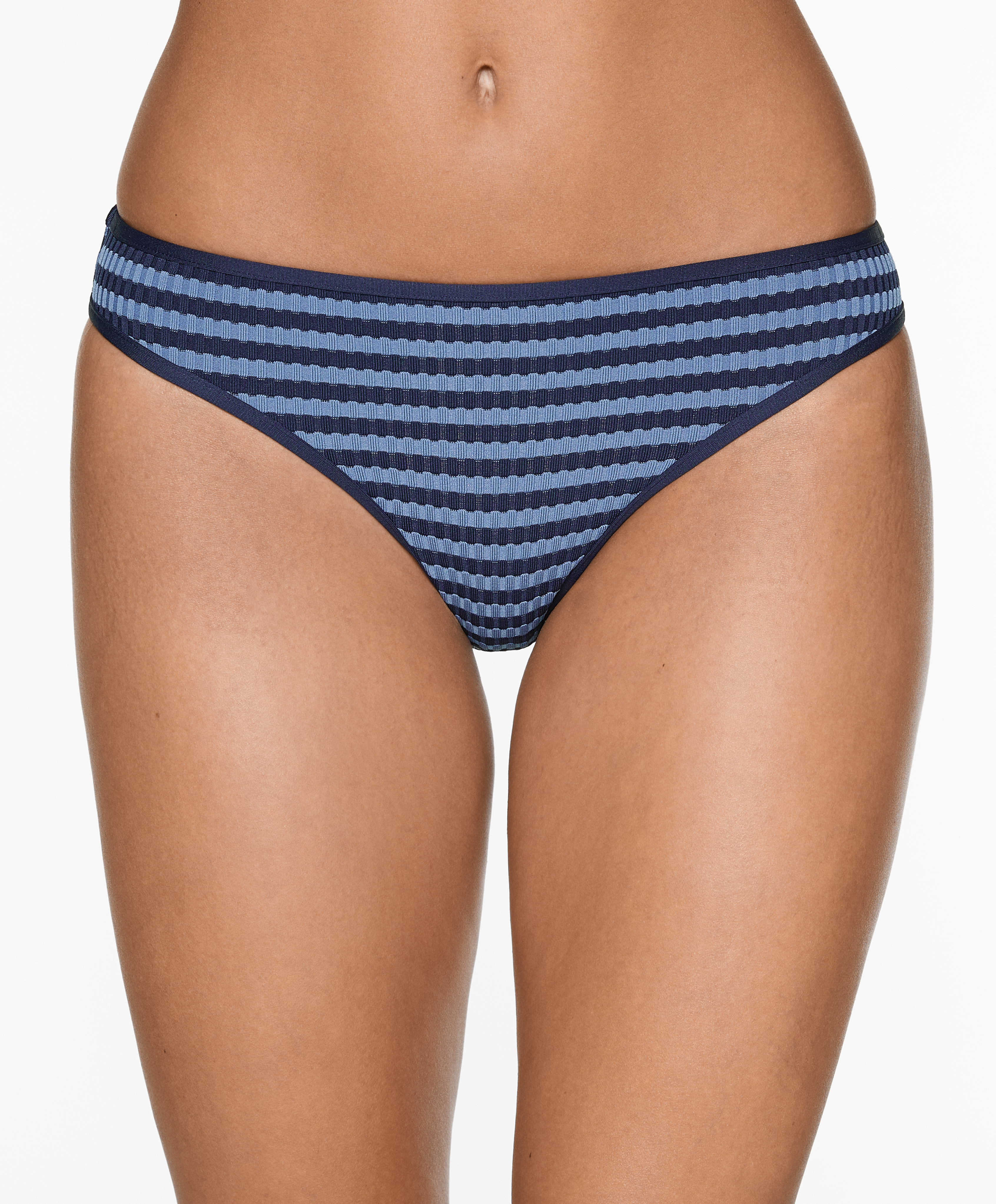 Textured stripe classic bikini briefs