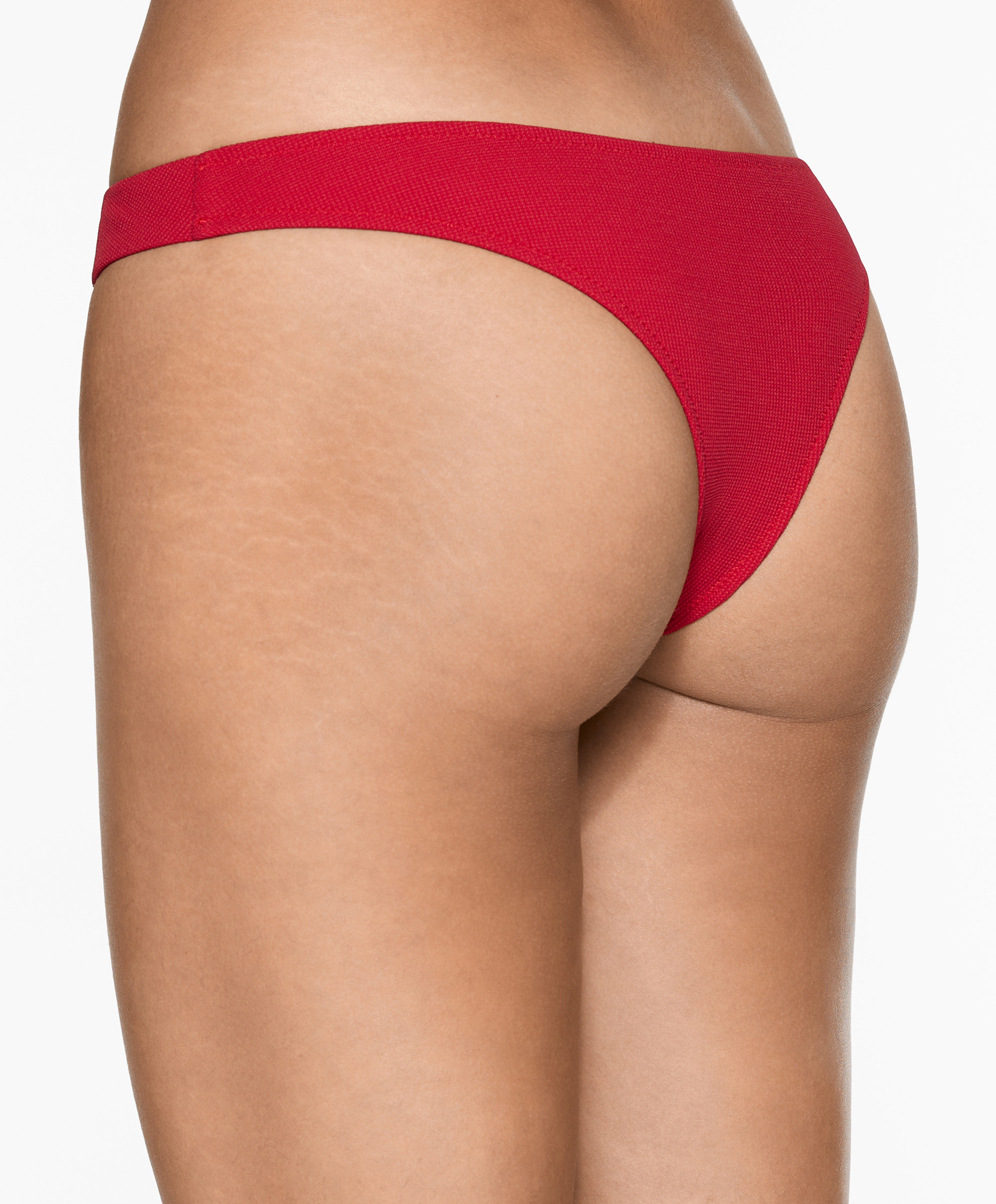 U-cut piqué Brazilian bikini briefs