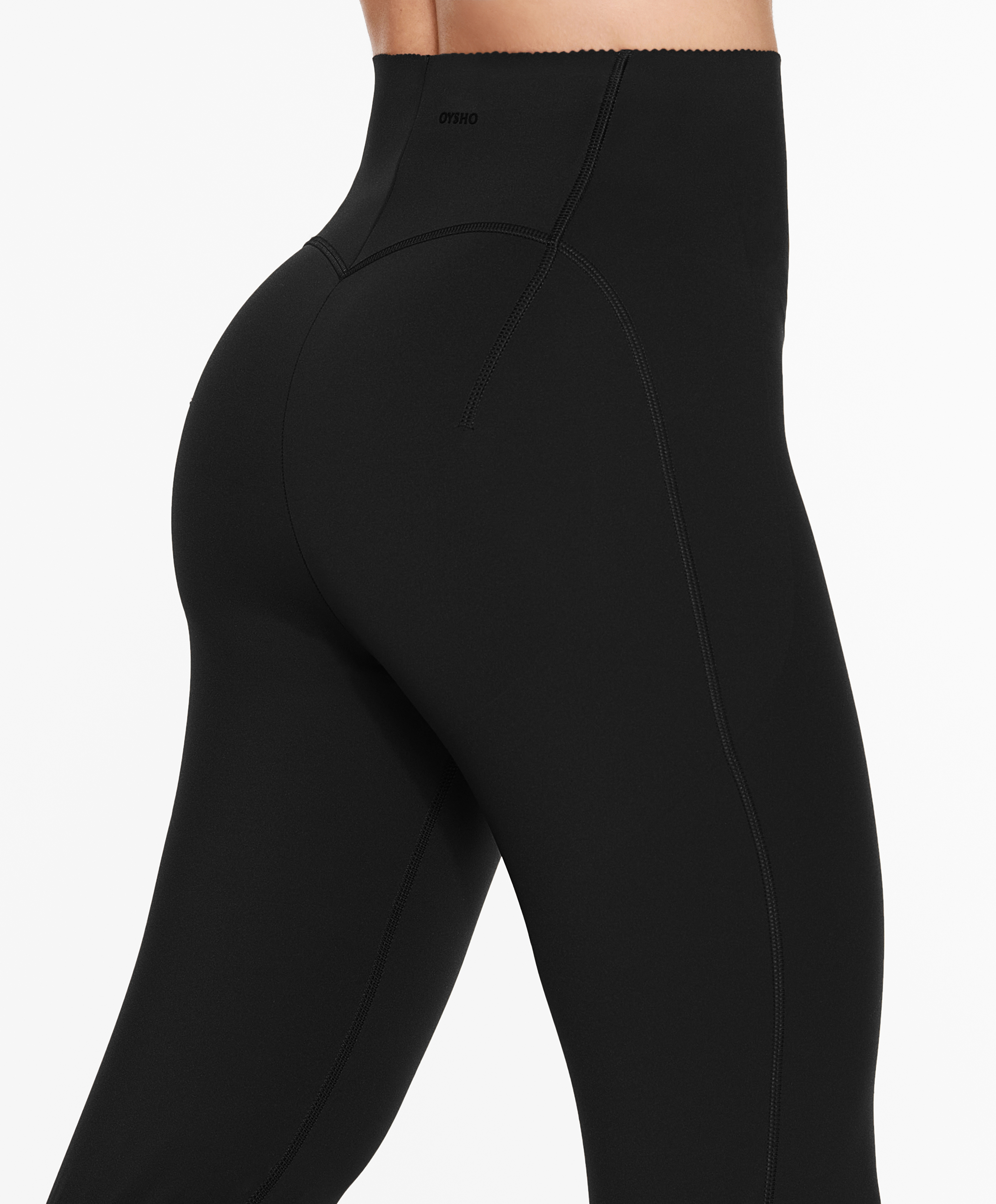 Raise up compressive flare trousers