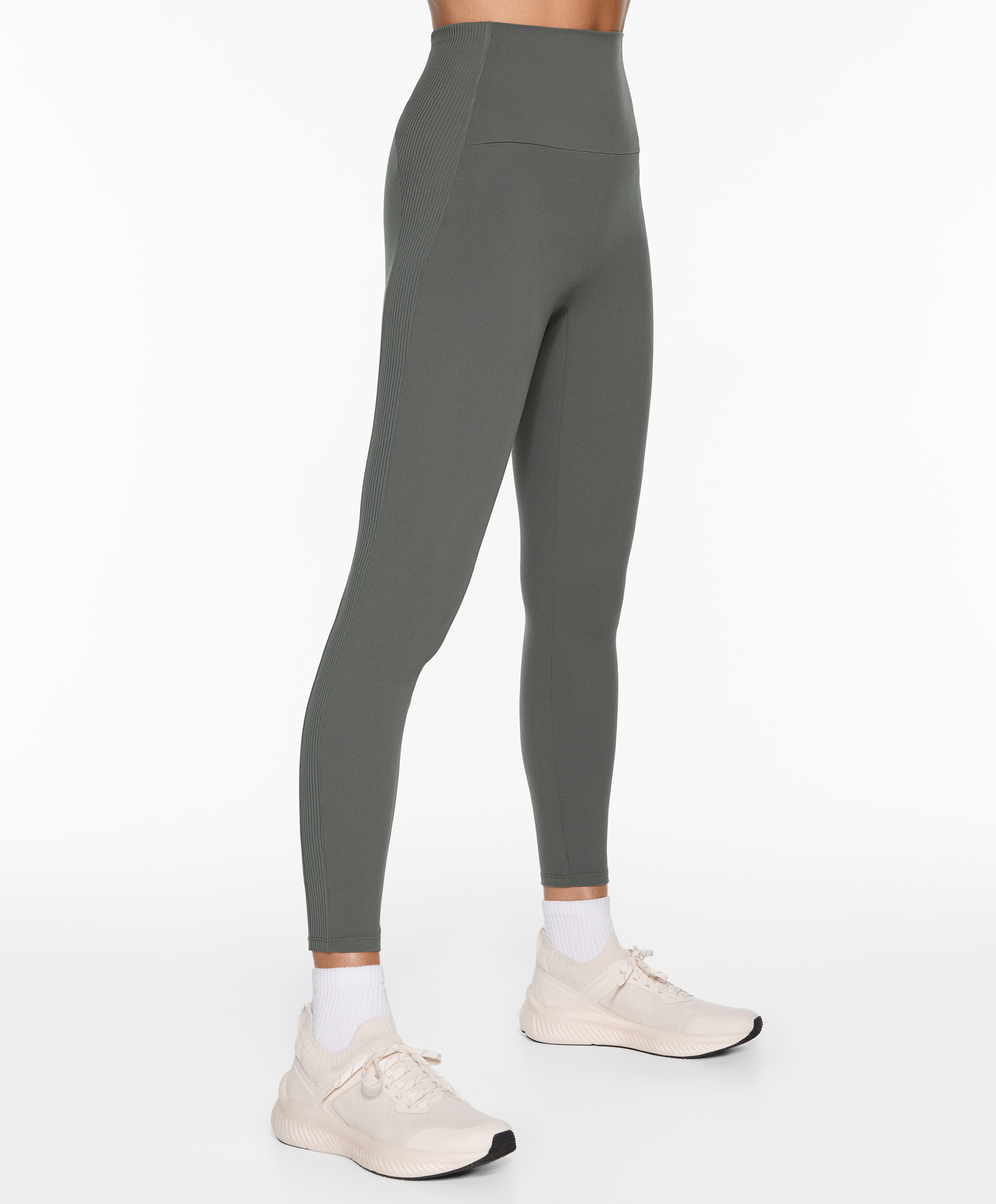 Comfortlux high-rise rib 65cm ankle-length leggings