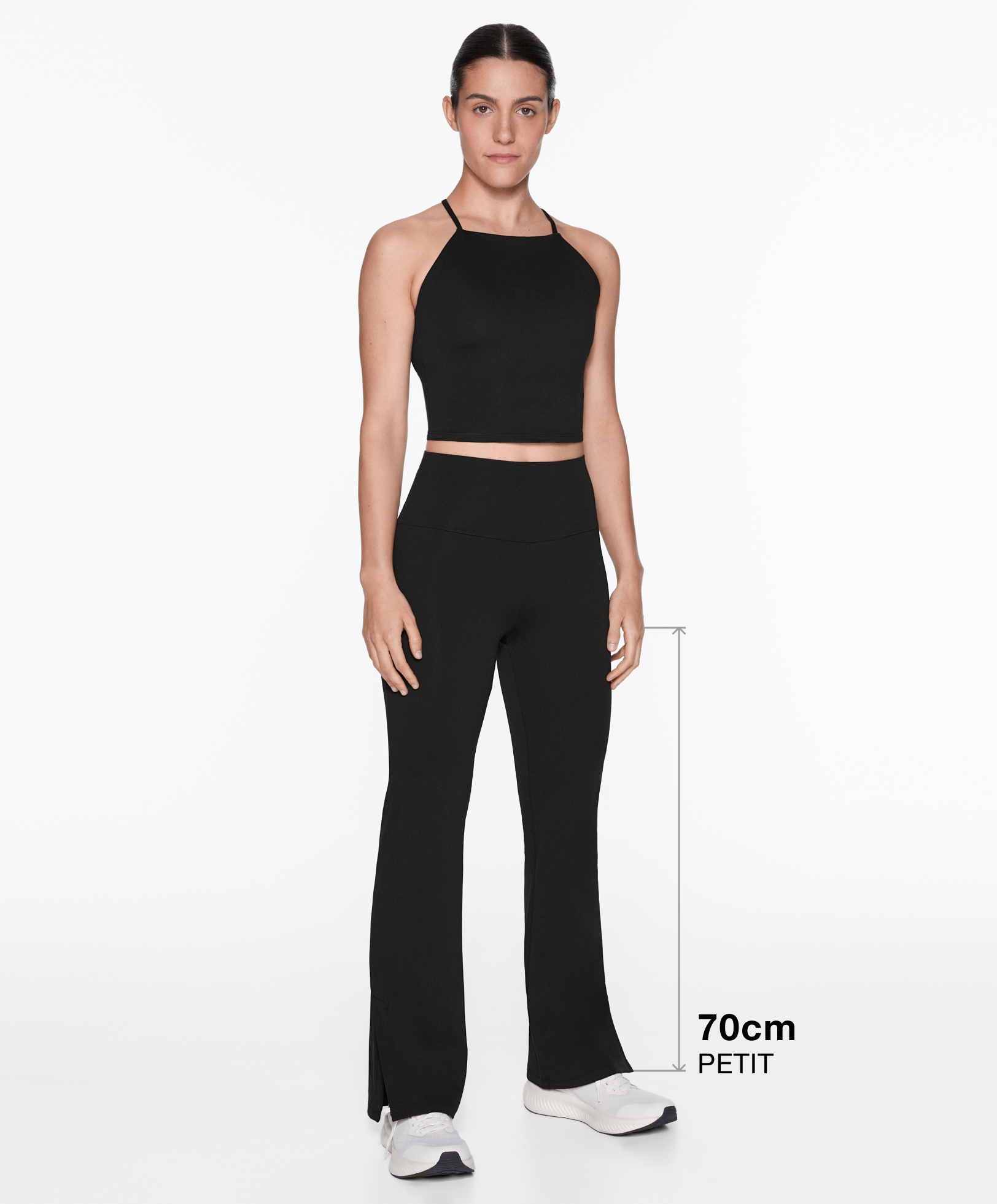 Comfortlux slit flare trousers