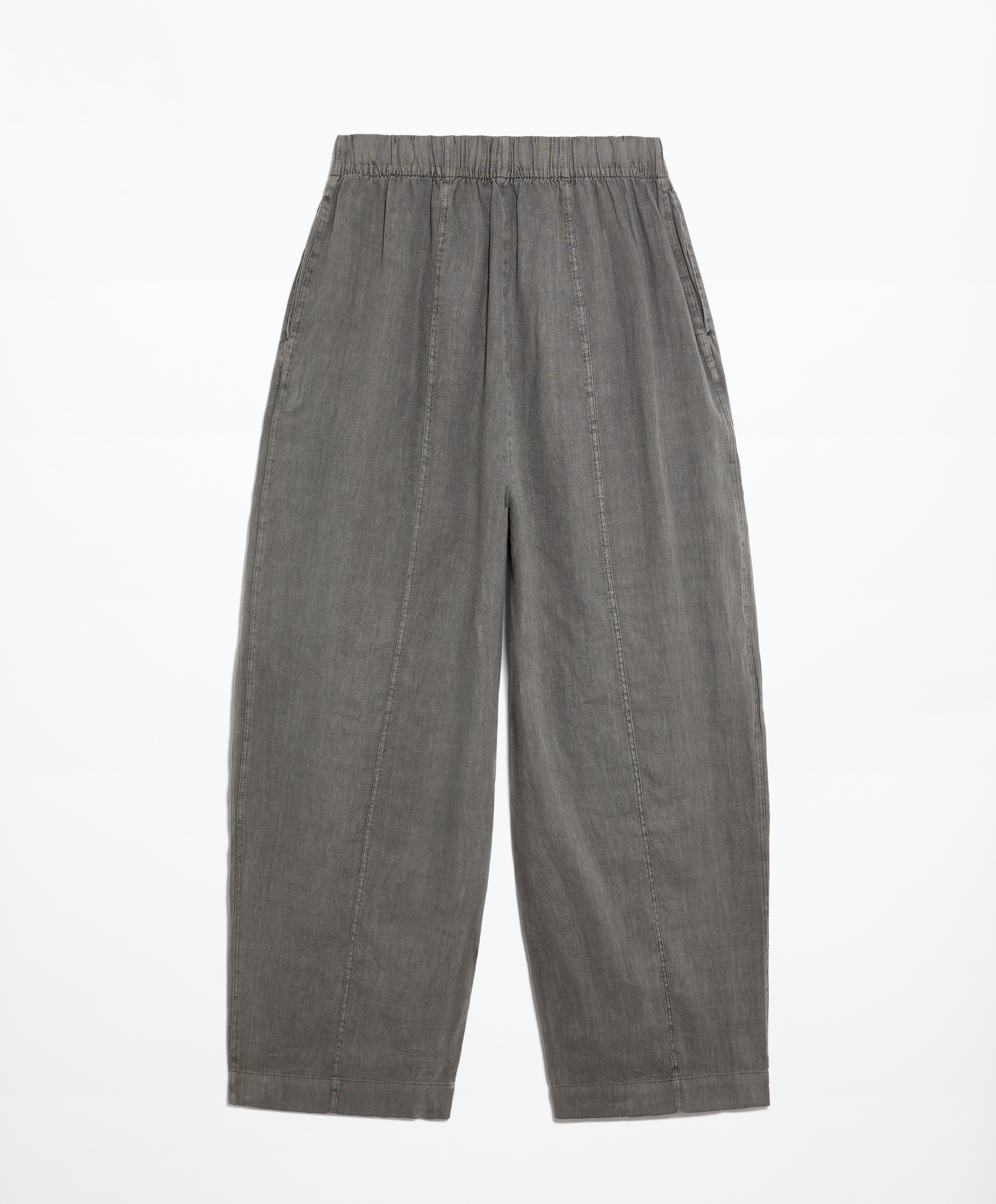 100% linen barrel trousers