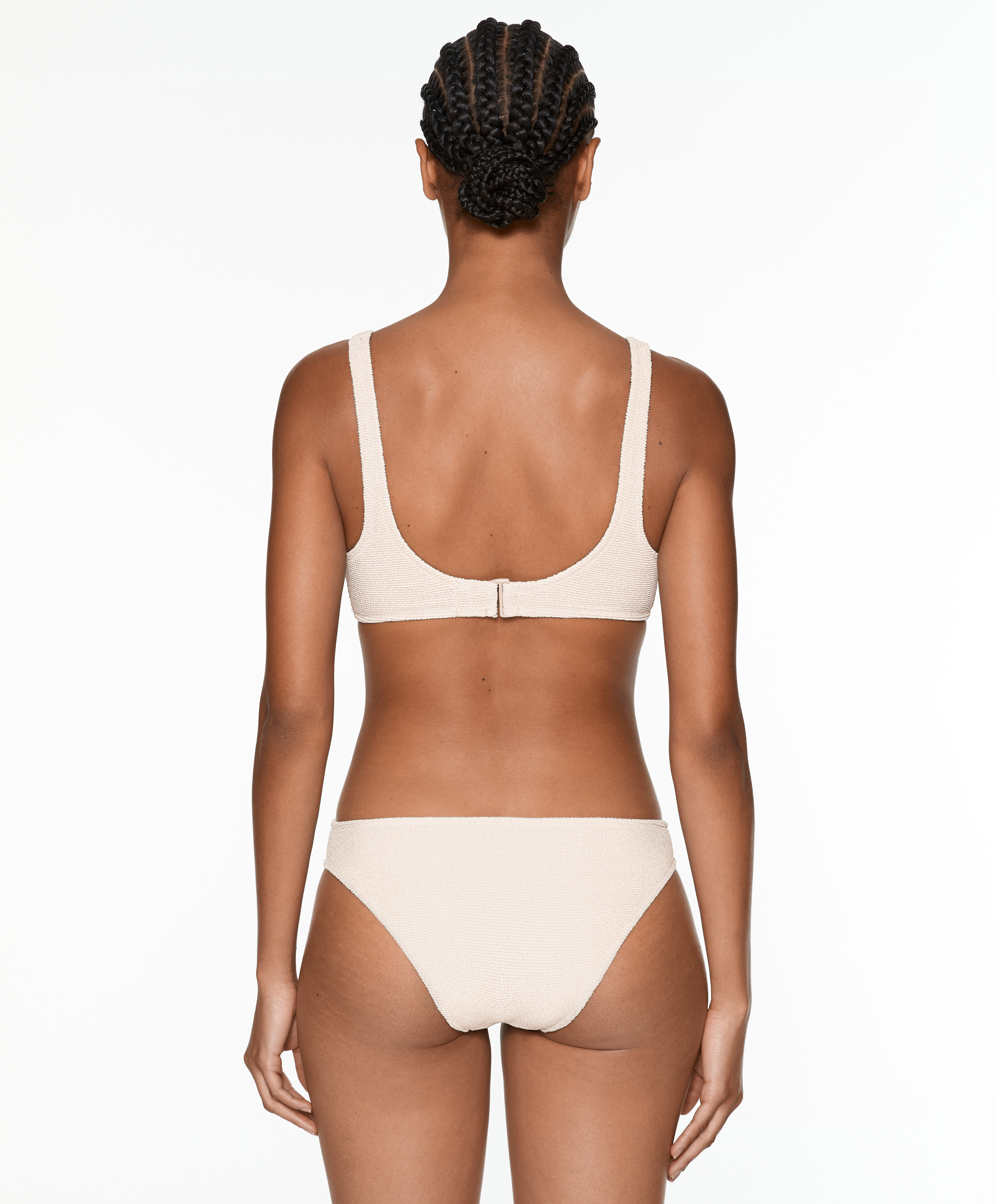 Medium-coverage crinkle bikini briefs