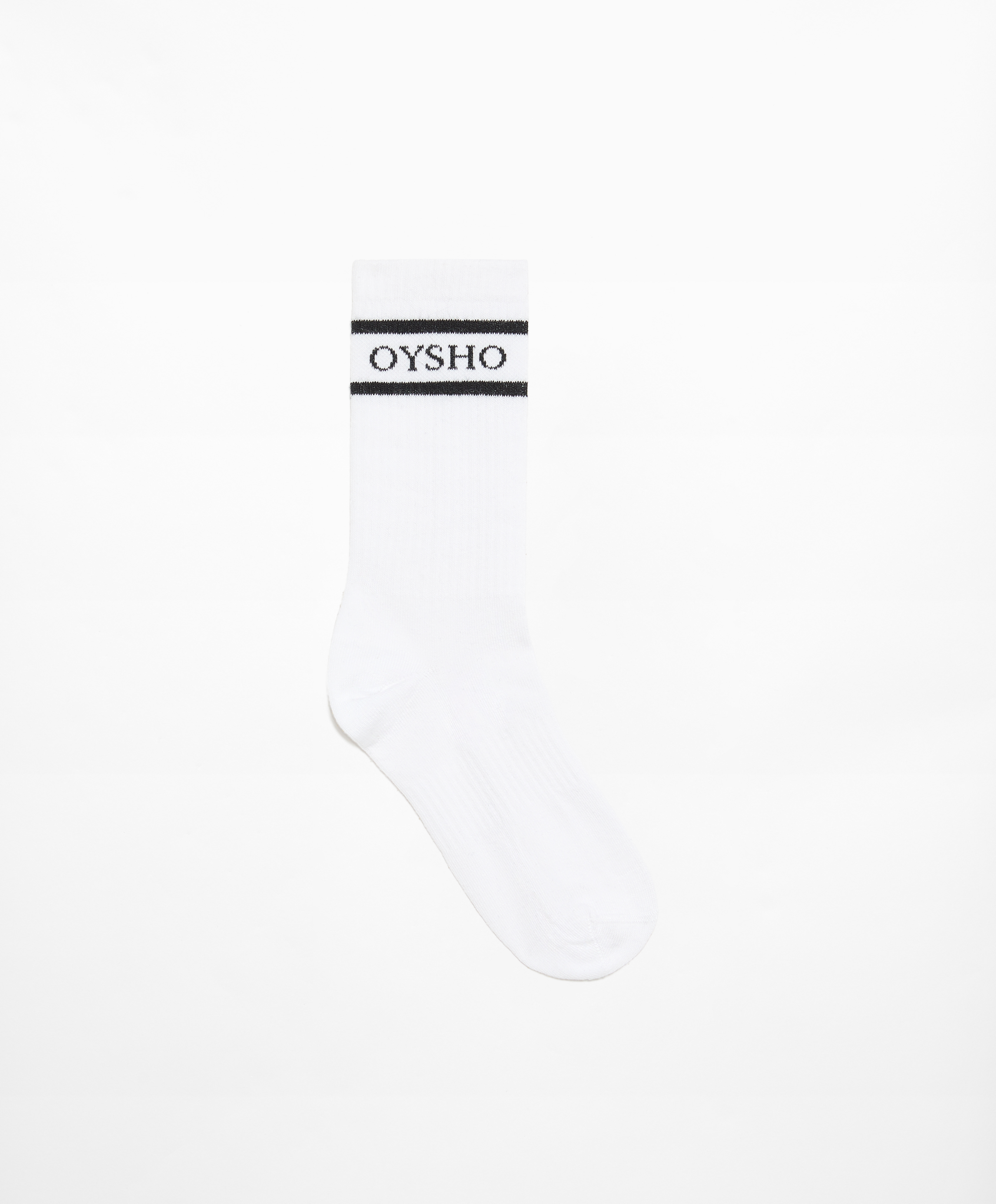 Stripe rib classic sports socks in a cotton blend