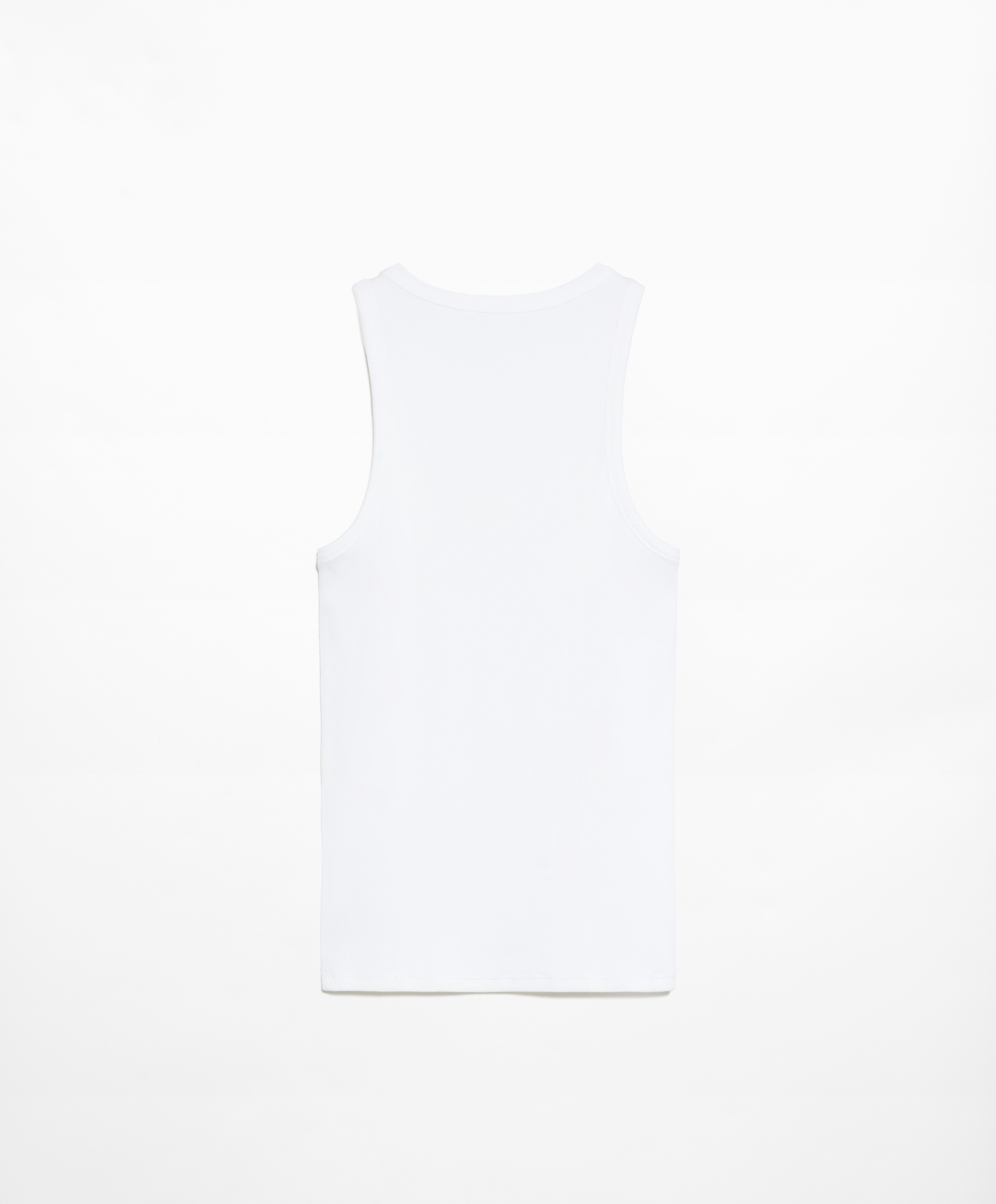 Rib vest top with cotton and modal