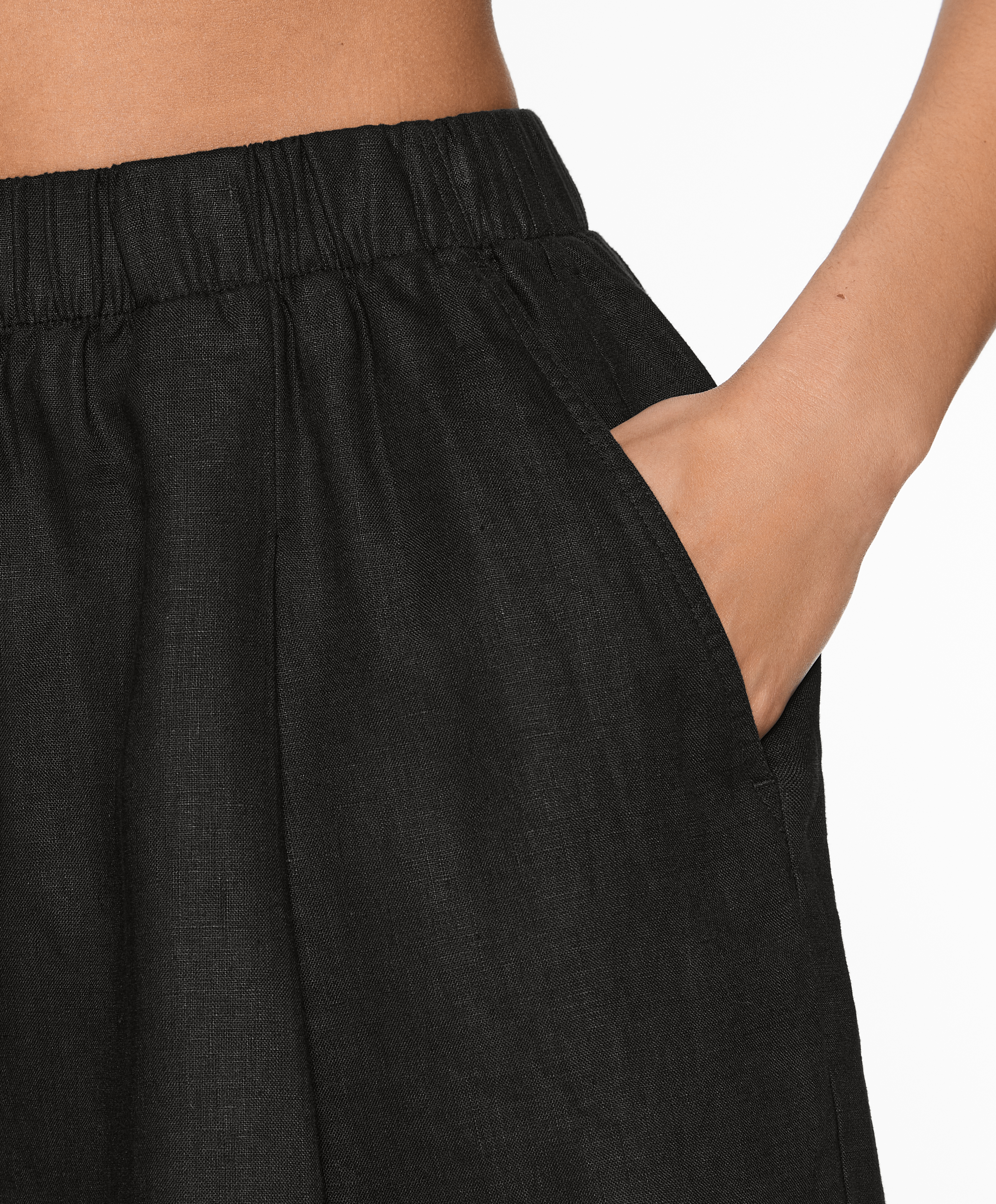 100% linen Bermuda shorts