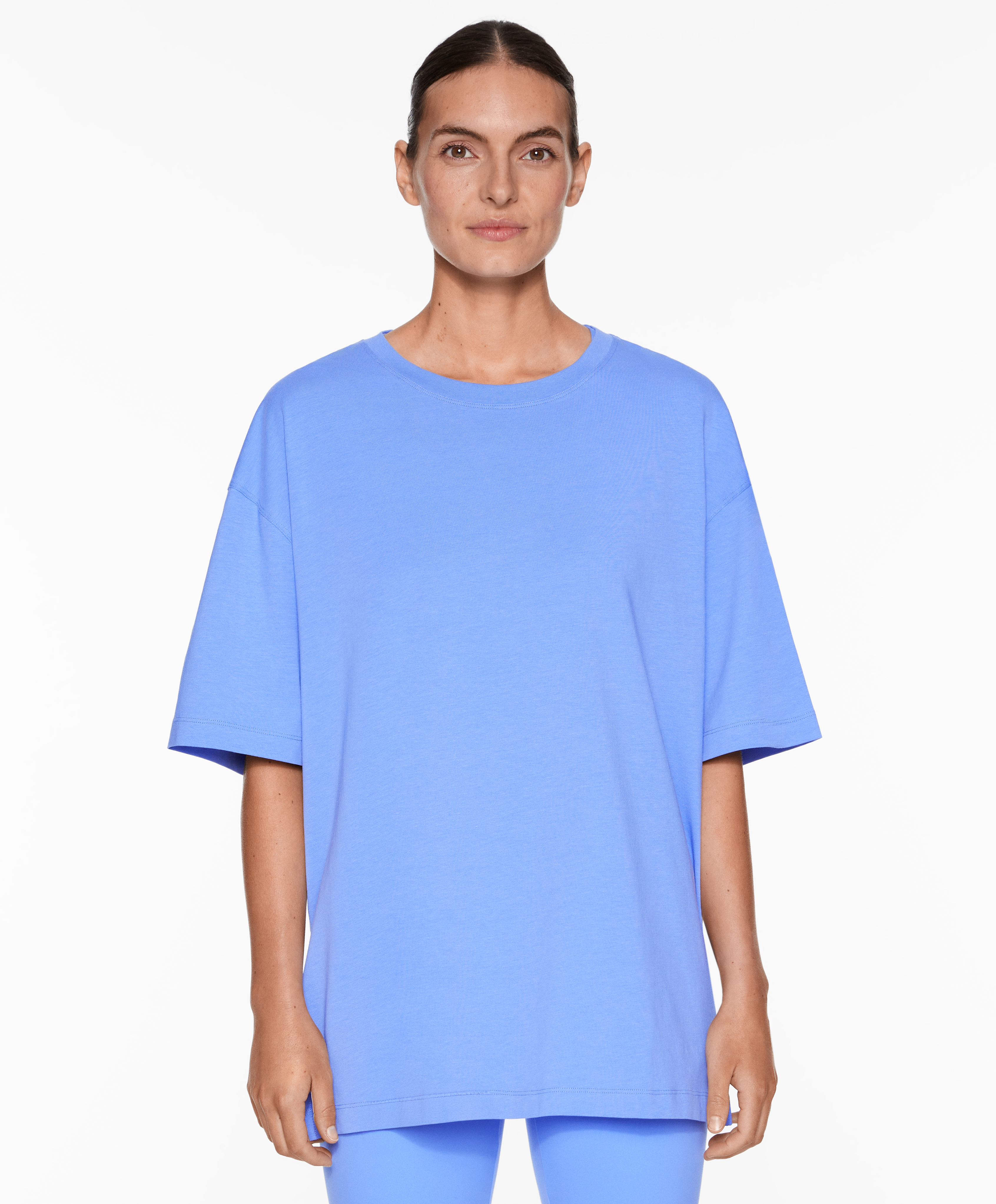 Short sleeve cotton blend T-shirt