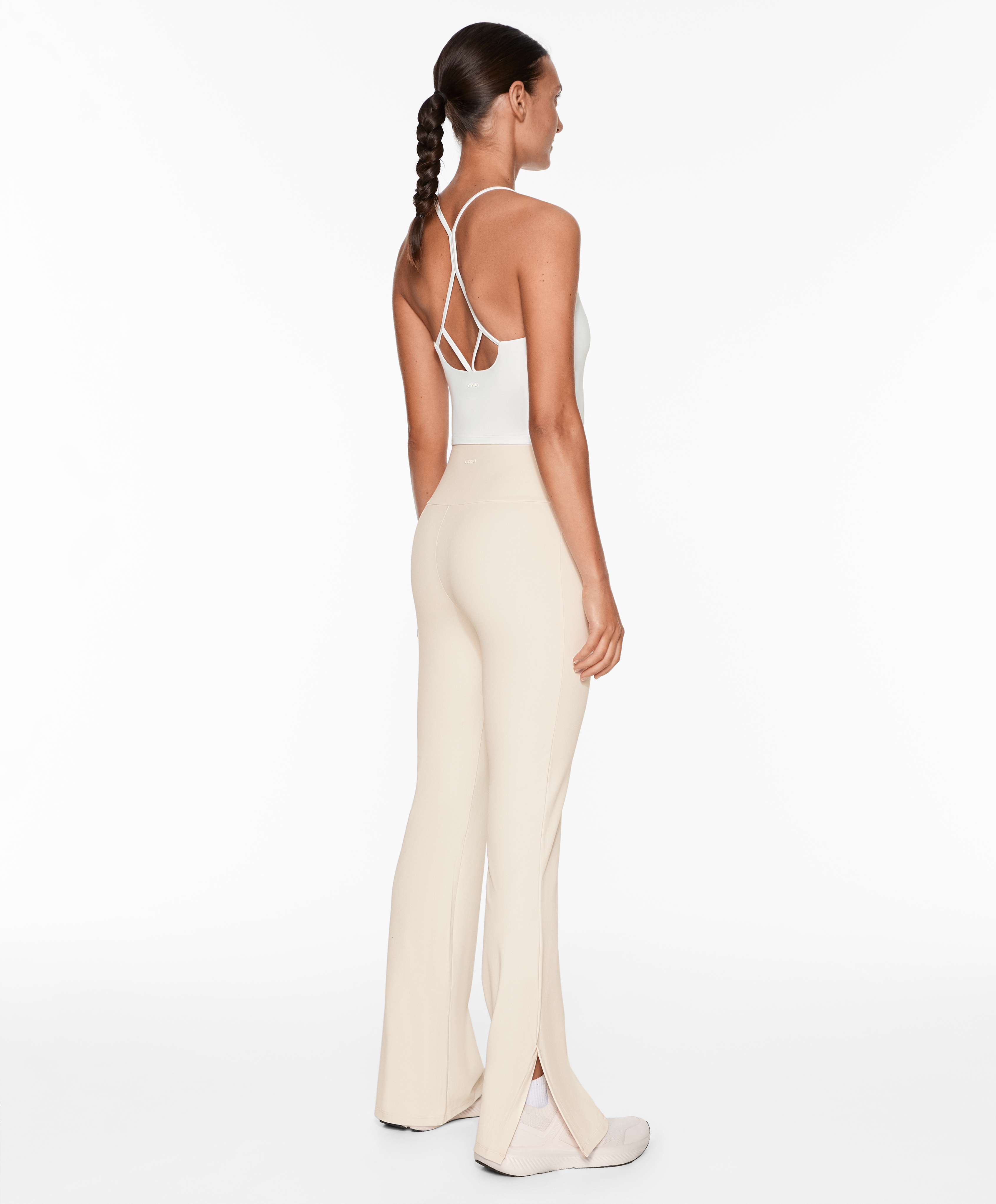 Comfortlux slit flare trousers