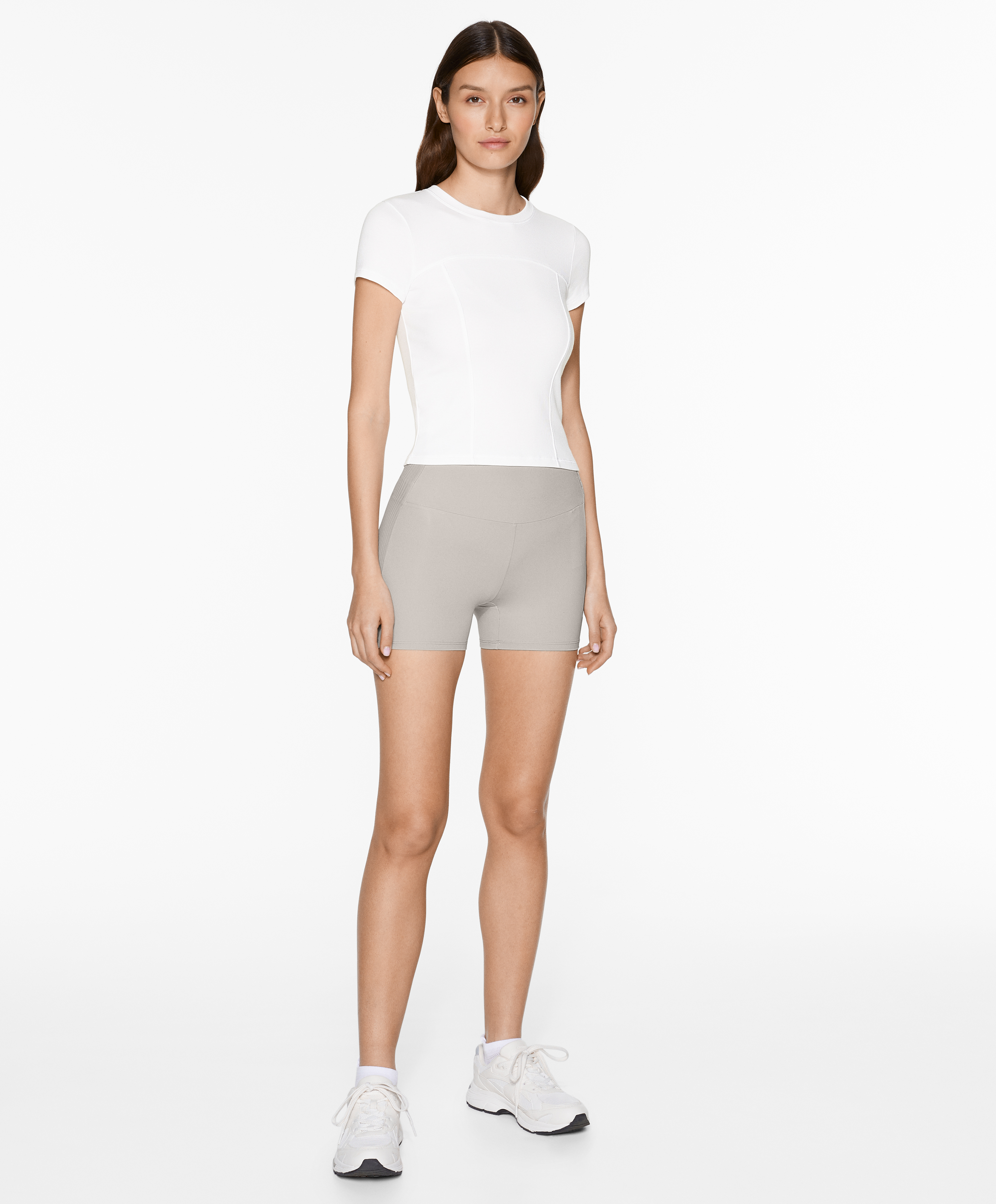 Ribbed short sleeve T-shirt