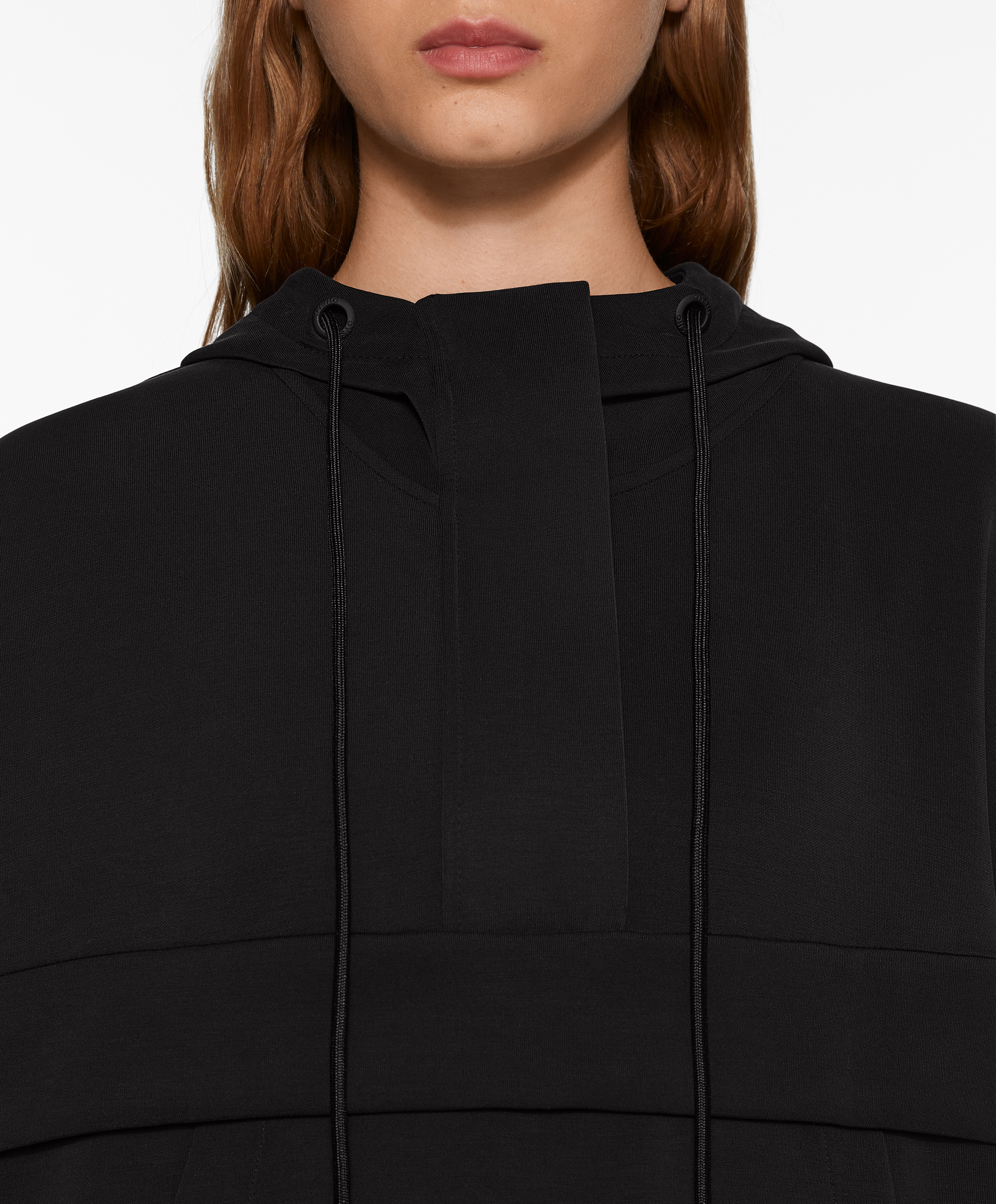 Soft-touch sweatshirt with modal and zip