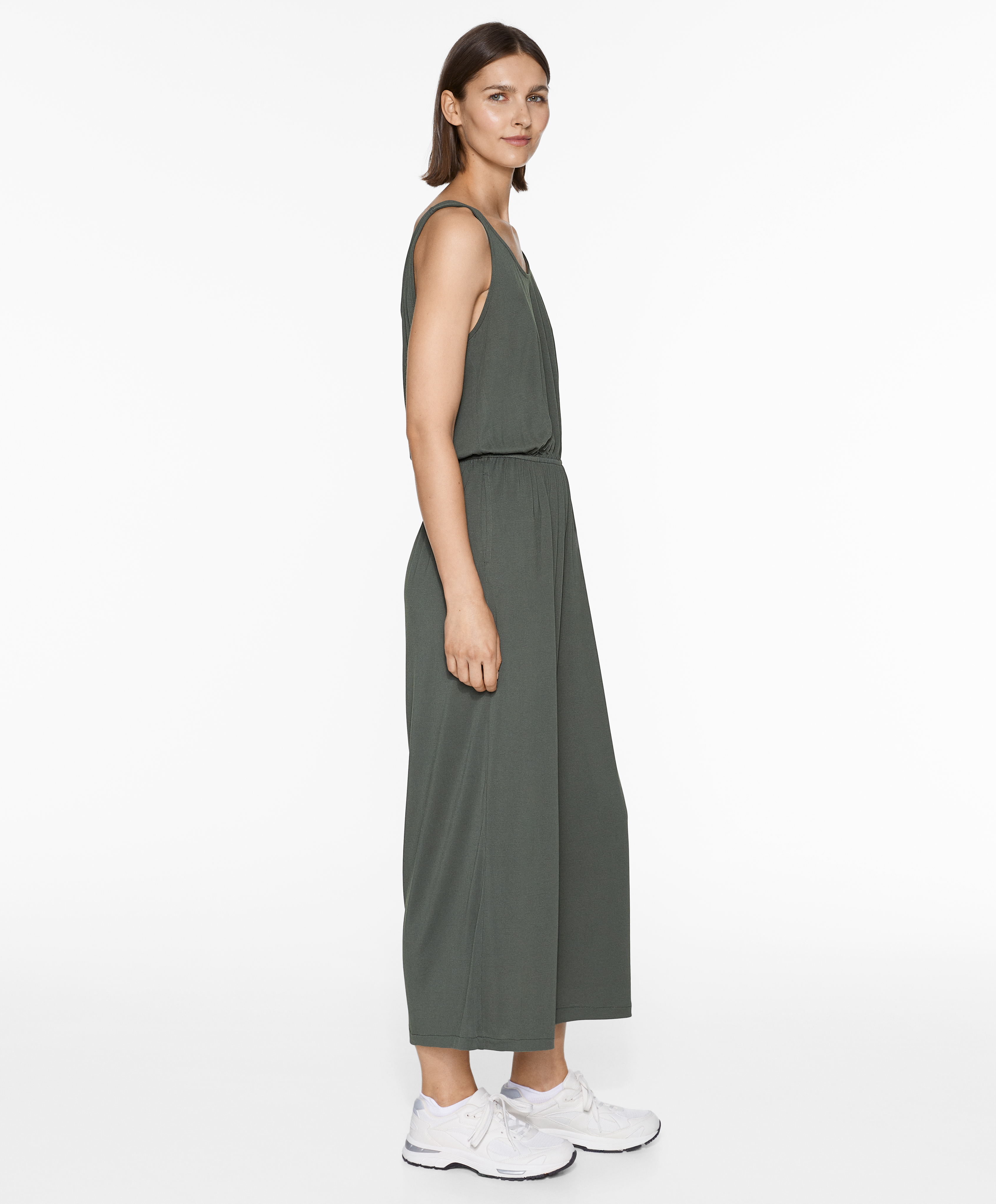 Modal blend midi jumpsuit