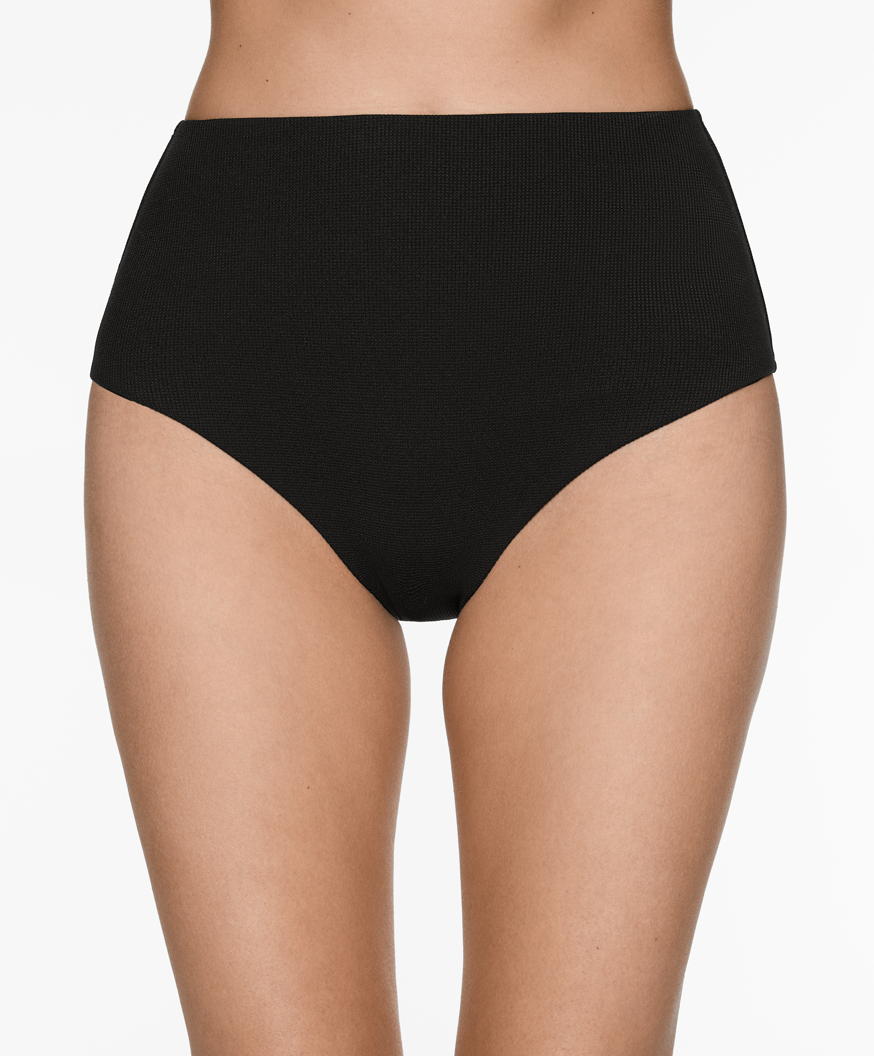 High rise piqué bikini briefs