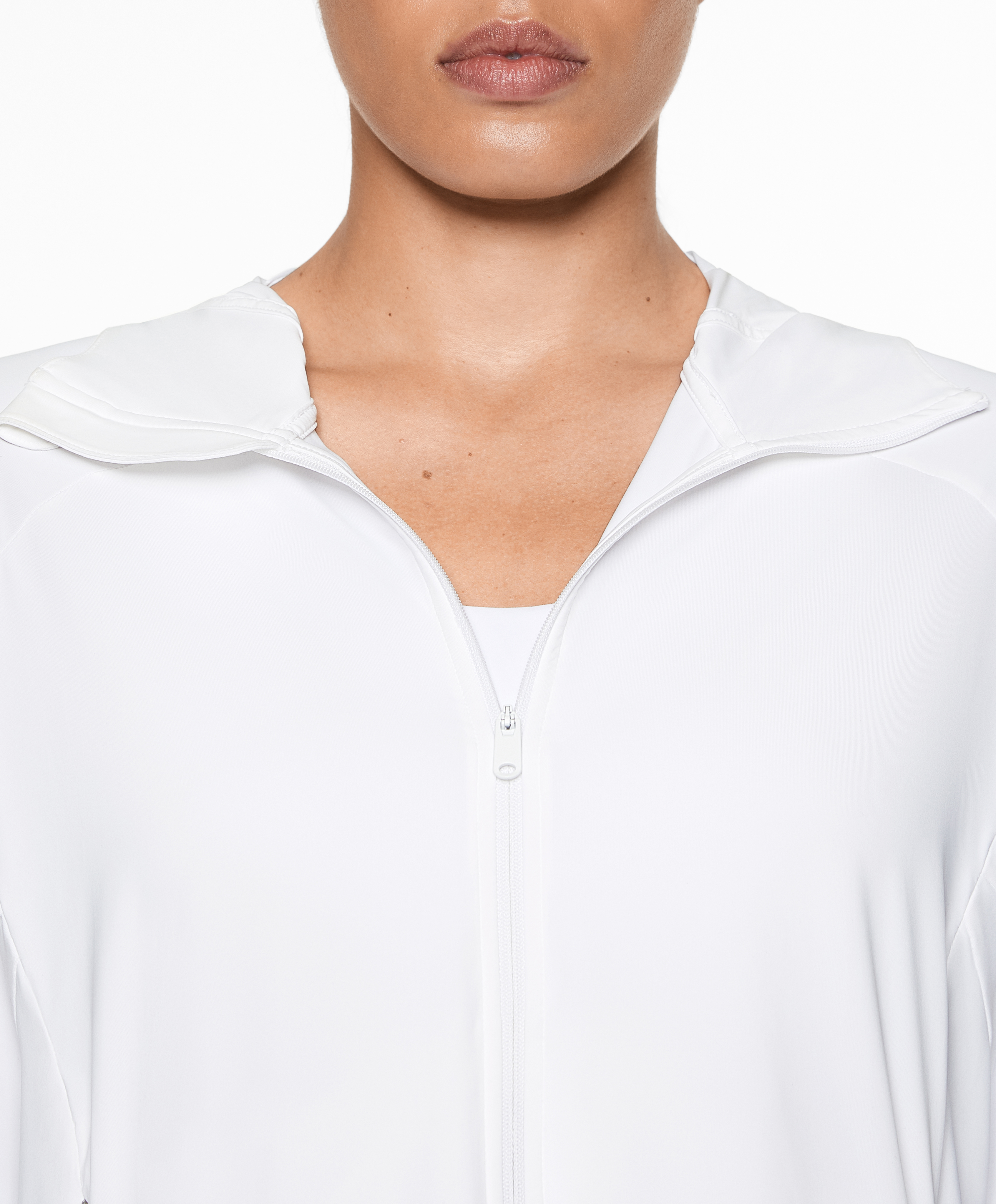 Cool-touch hooded technical jacket