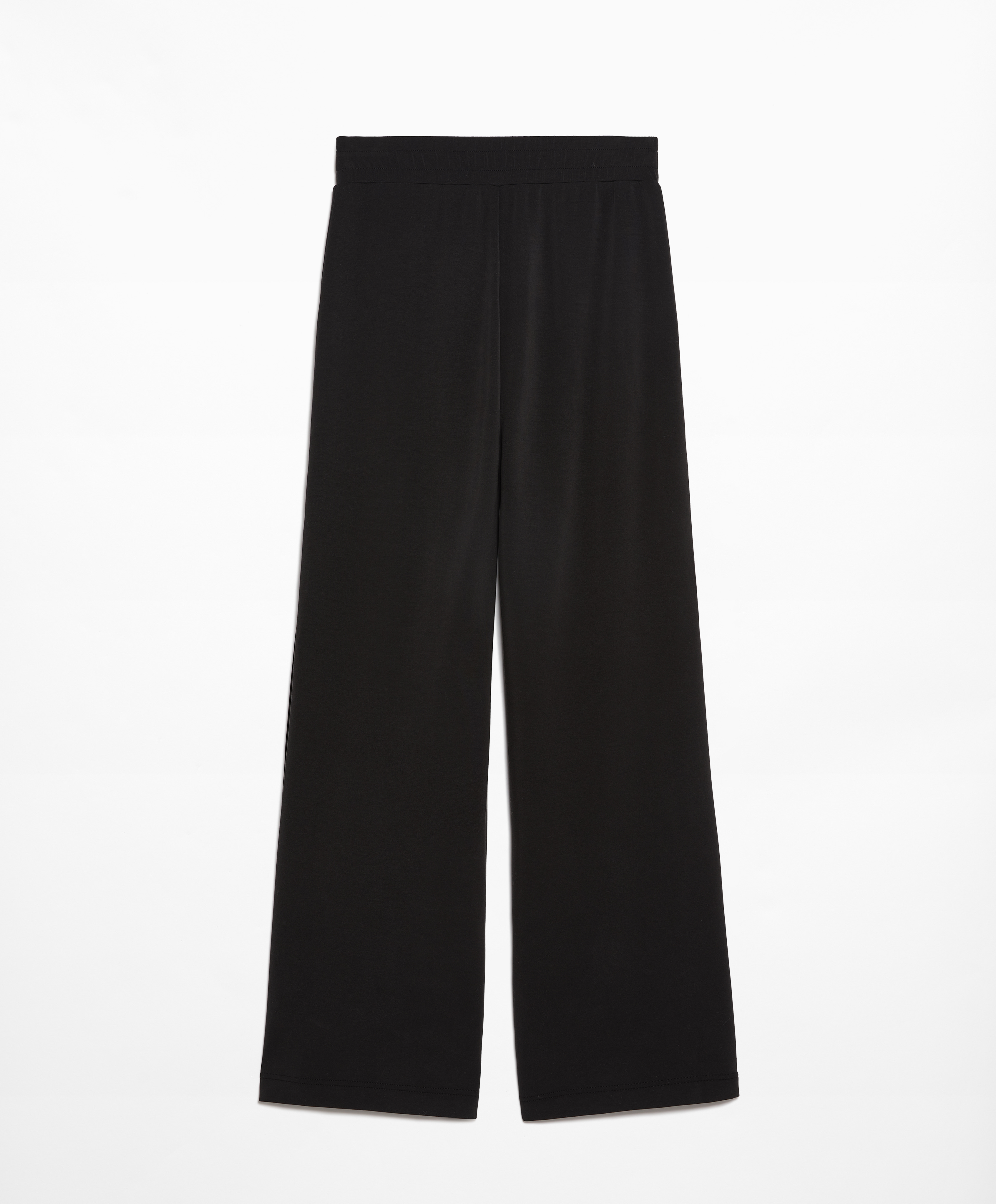 Soft-touch wide, straight-leg trousers with modal and buttons