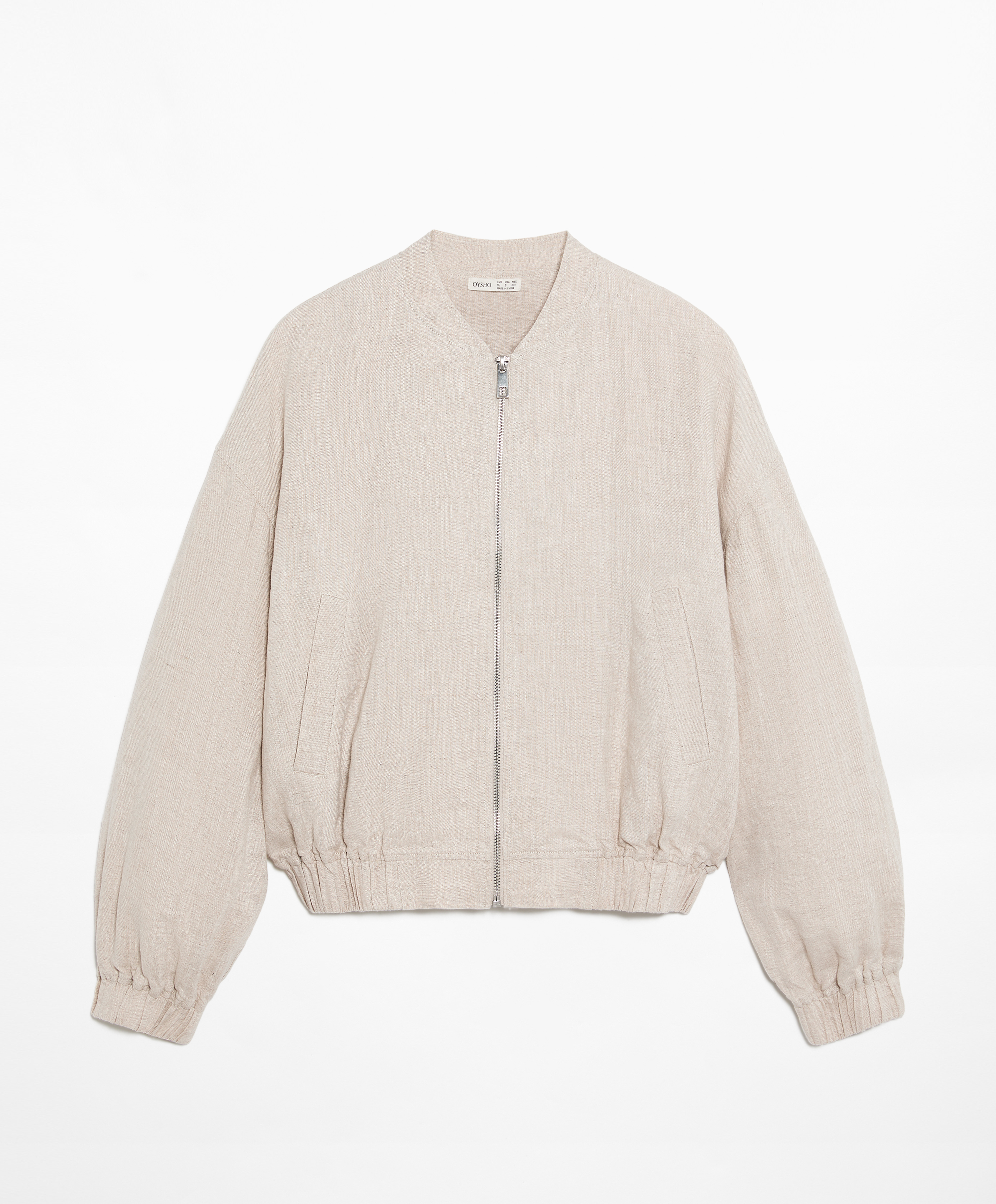100% linen bomber jacket