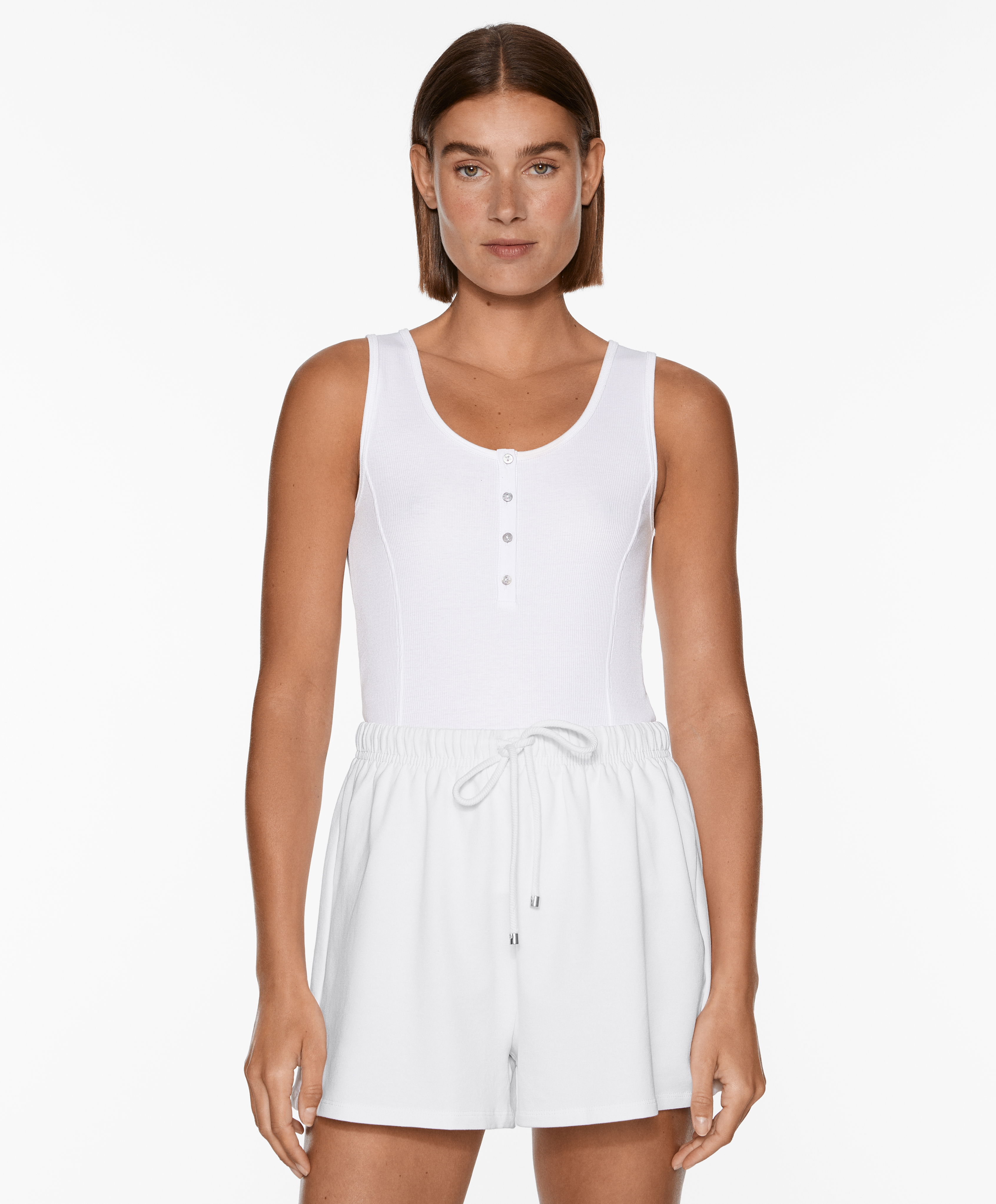 Sleeveless T-shirt with cotton and modal