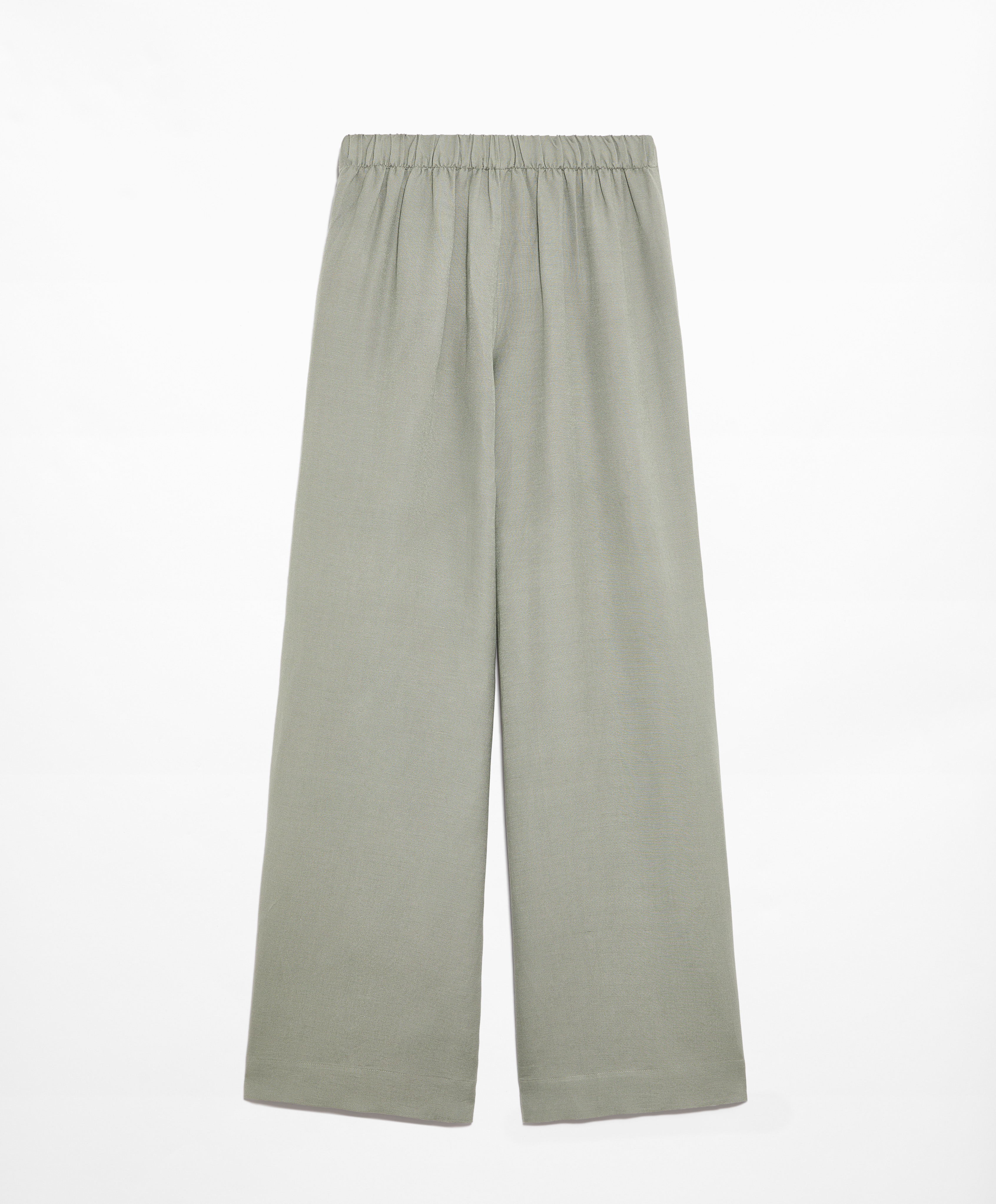 Wrap trousers with linen