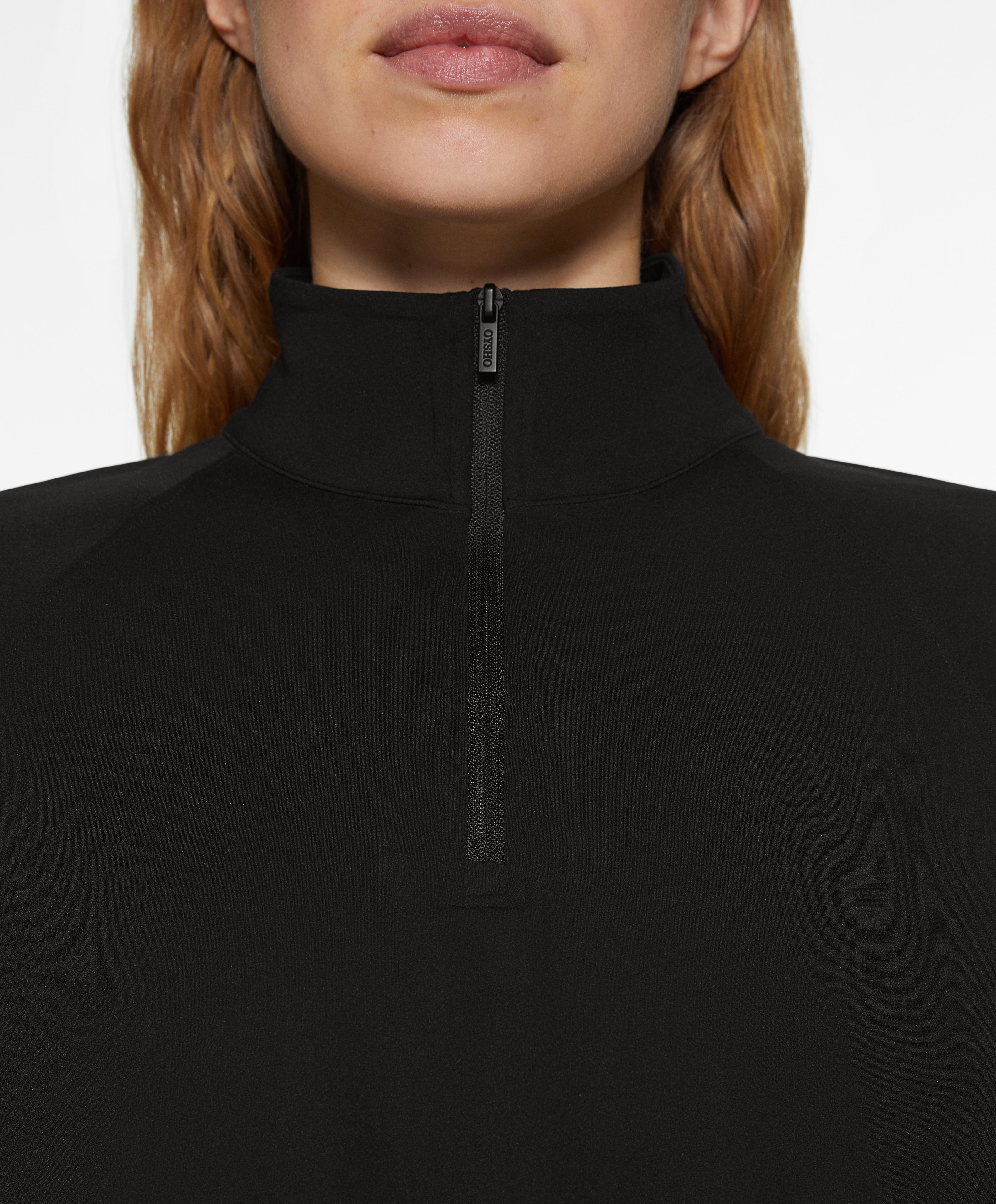 Sweatshirt with half-length zip