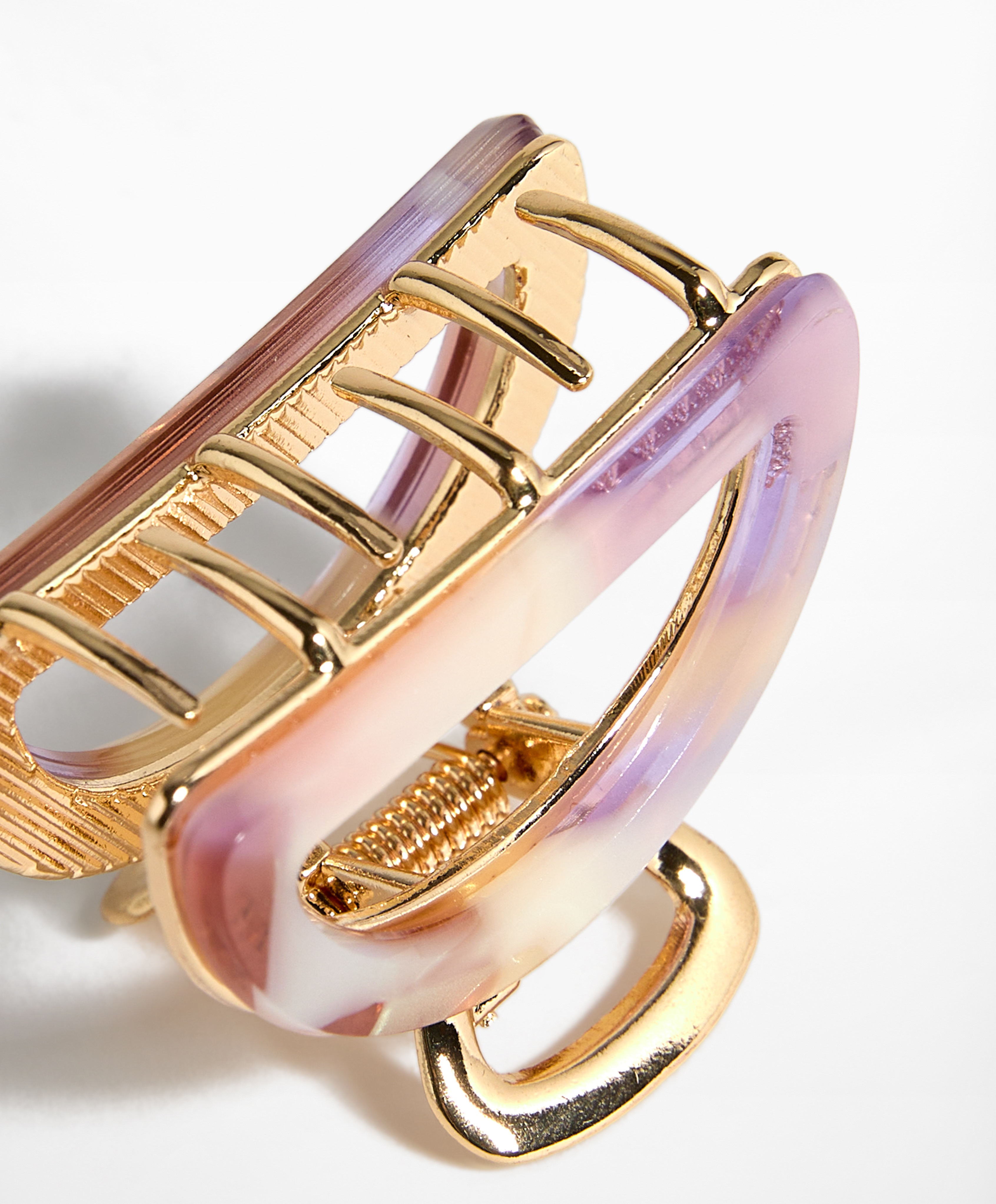 2 metallic mini hair clips