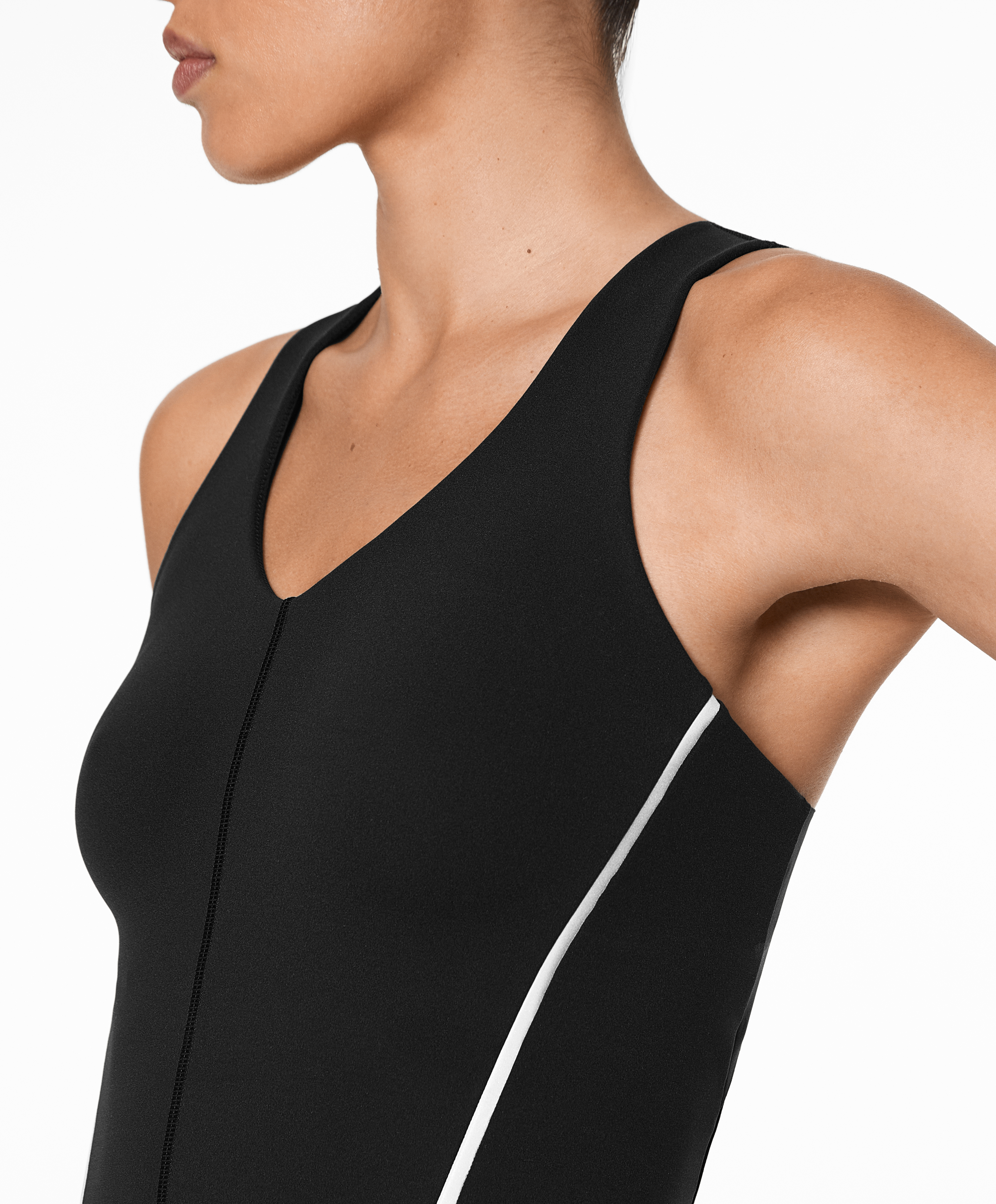 Reflective strap compressive tank top