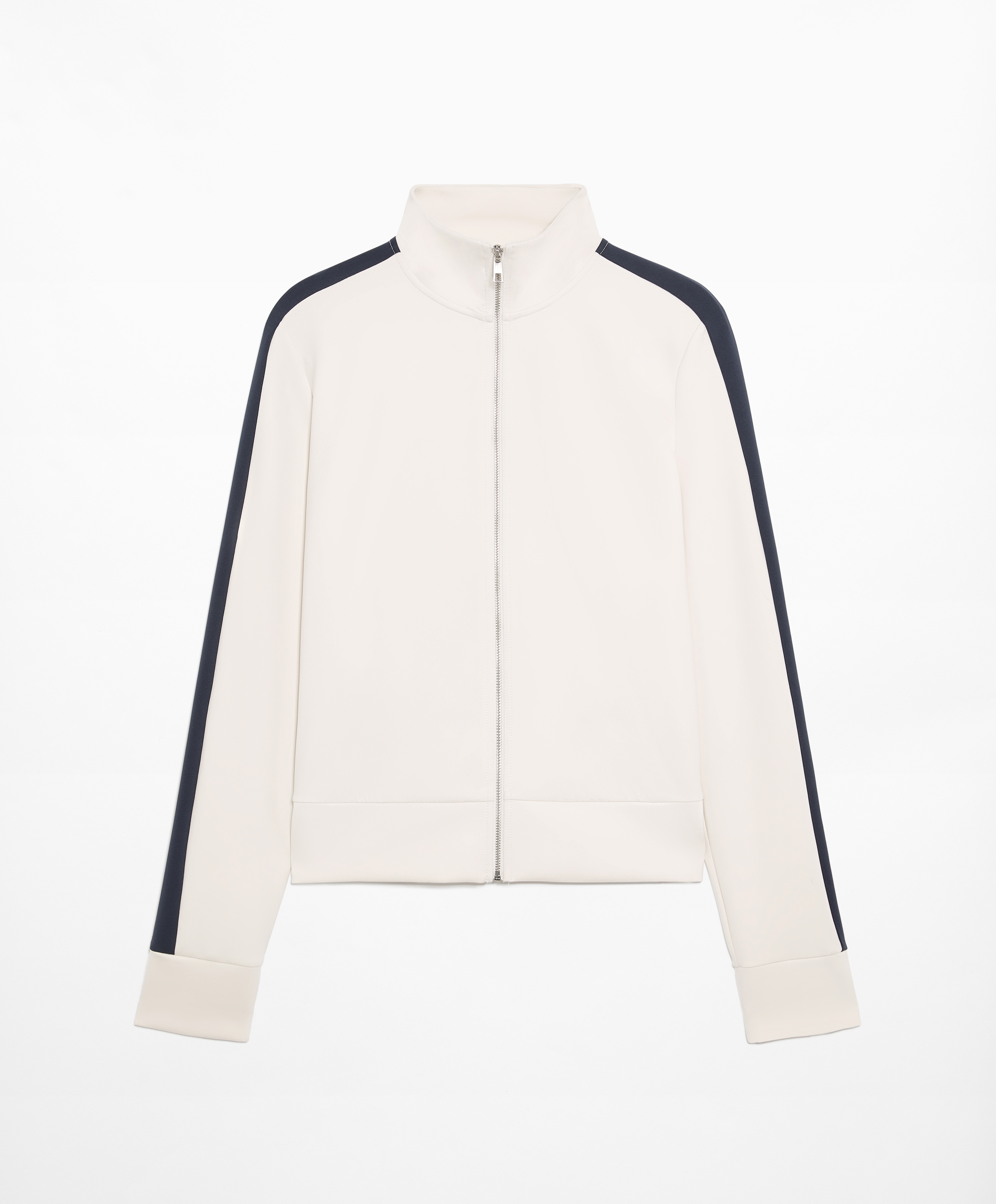 Neoprene-effect block technical jacket