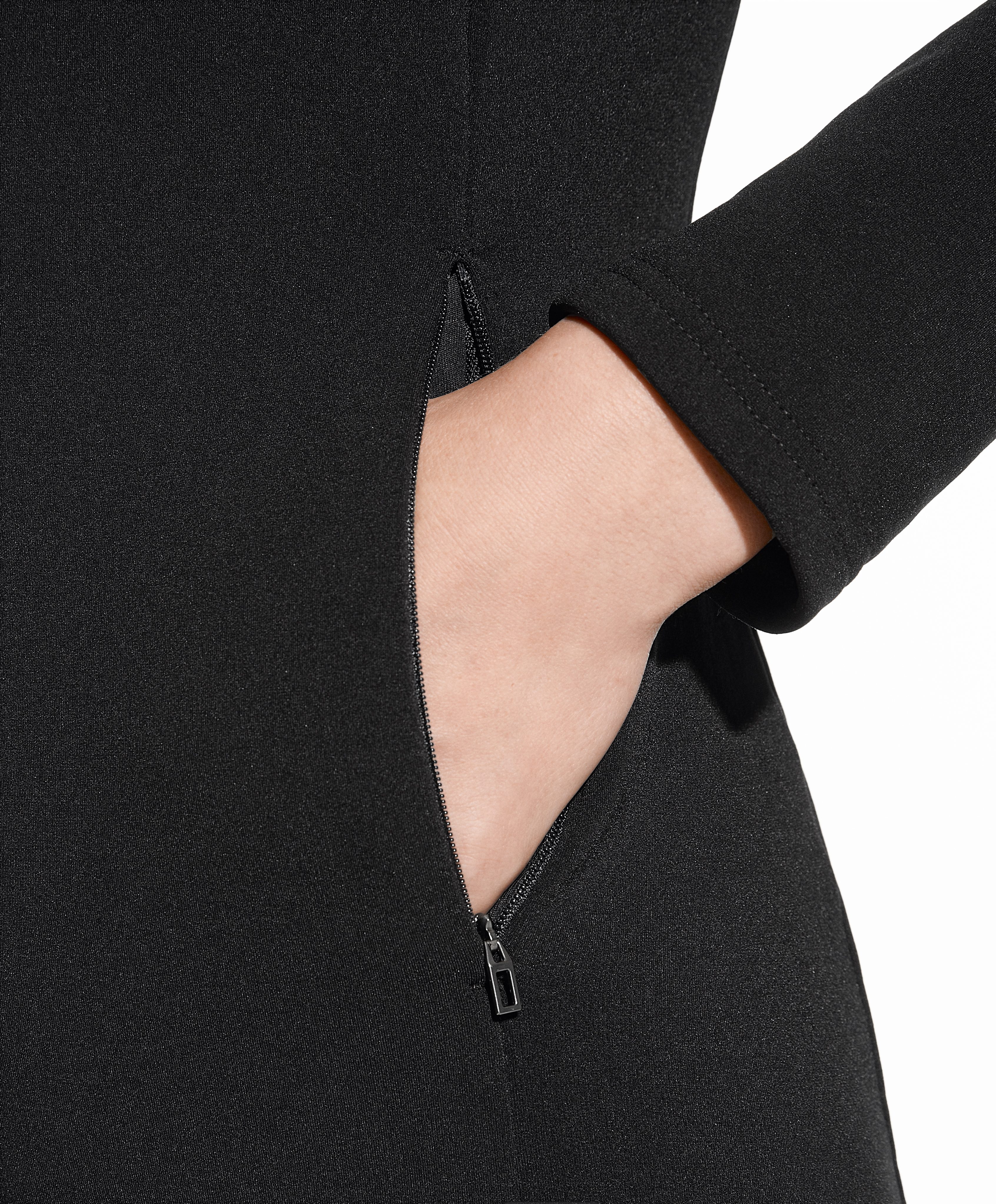 Super-extra-warm seamless hooded technical jacket