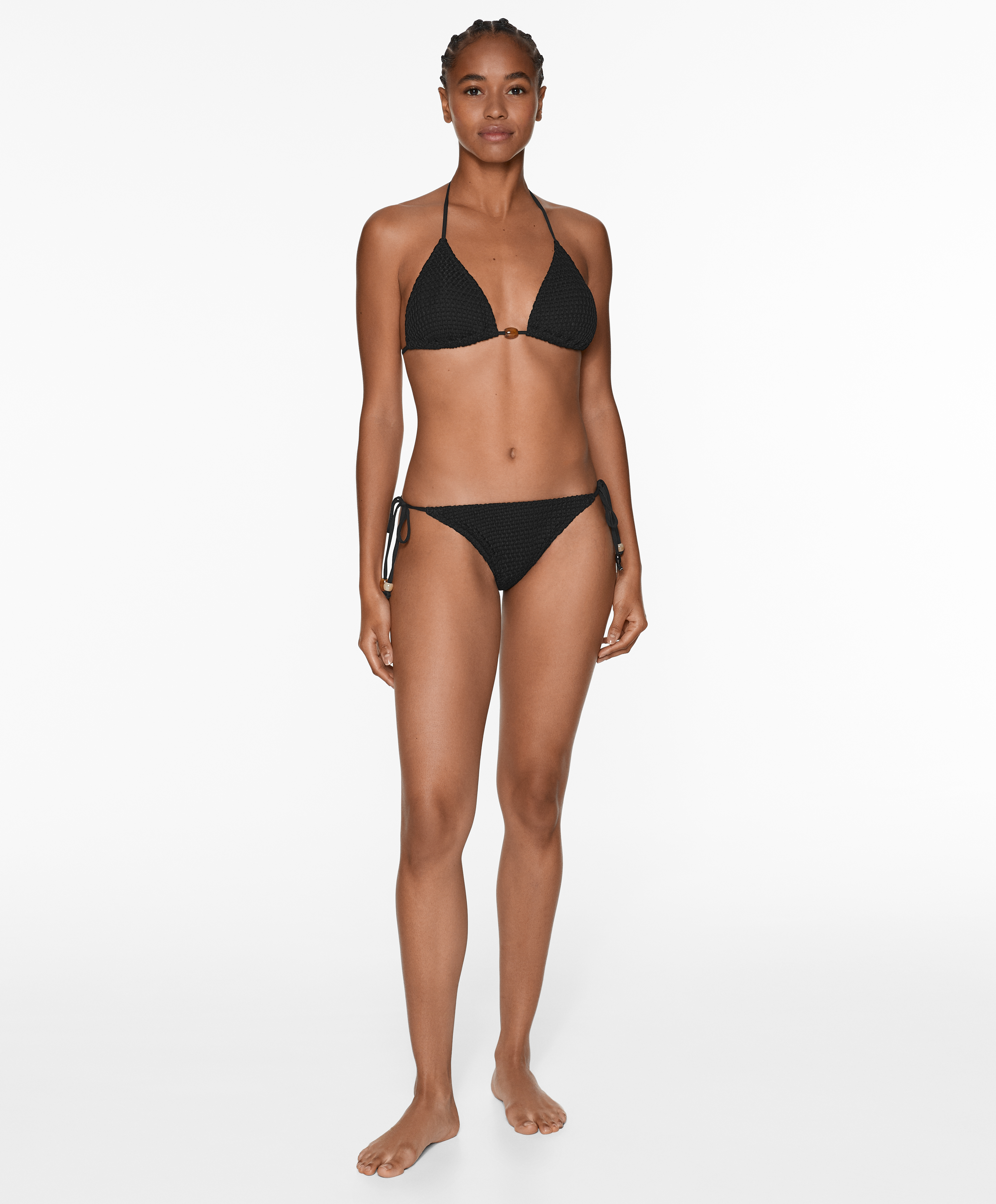 Medium-coverage crochet bikini briefs with ties