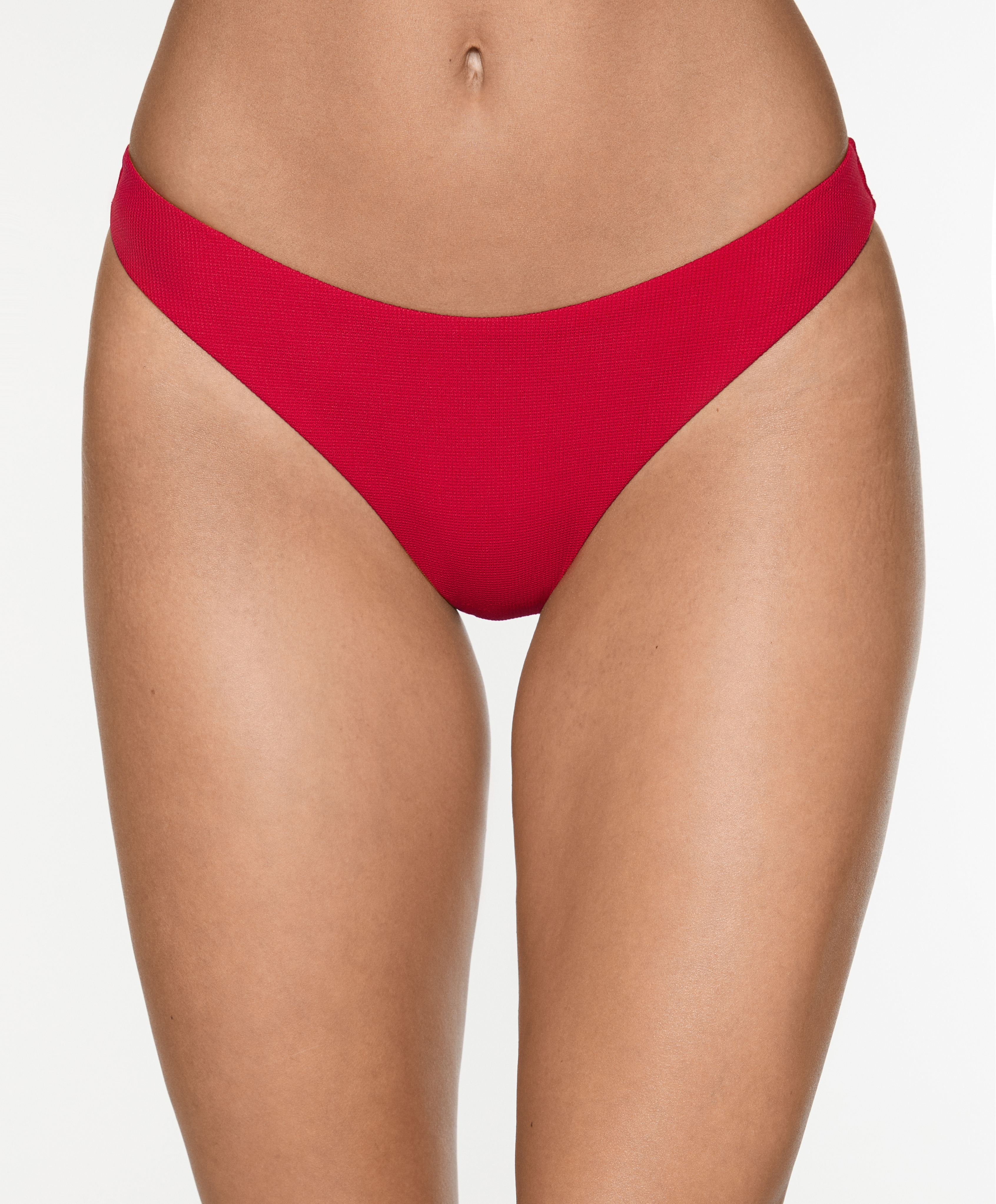 Piqué medium-coverage U-cut bikini briefs