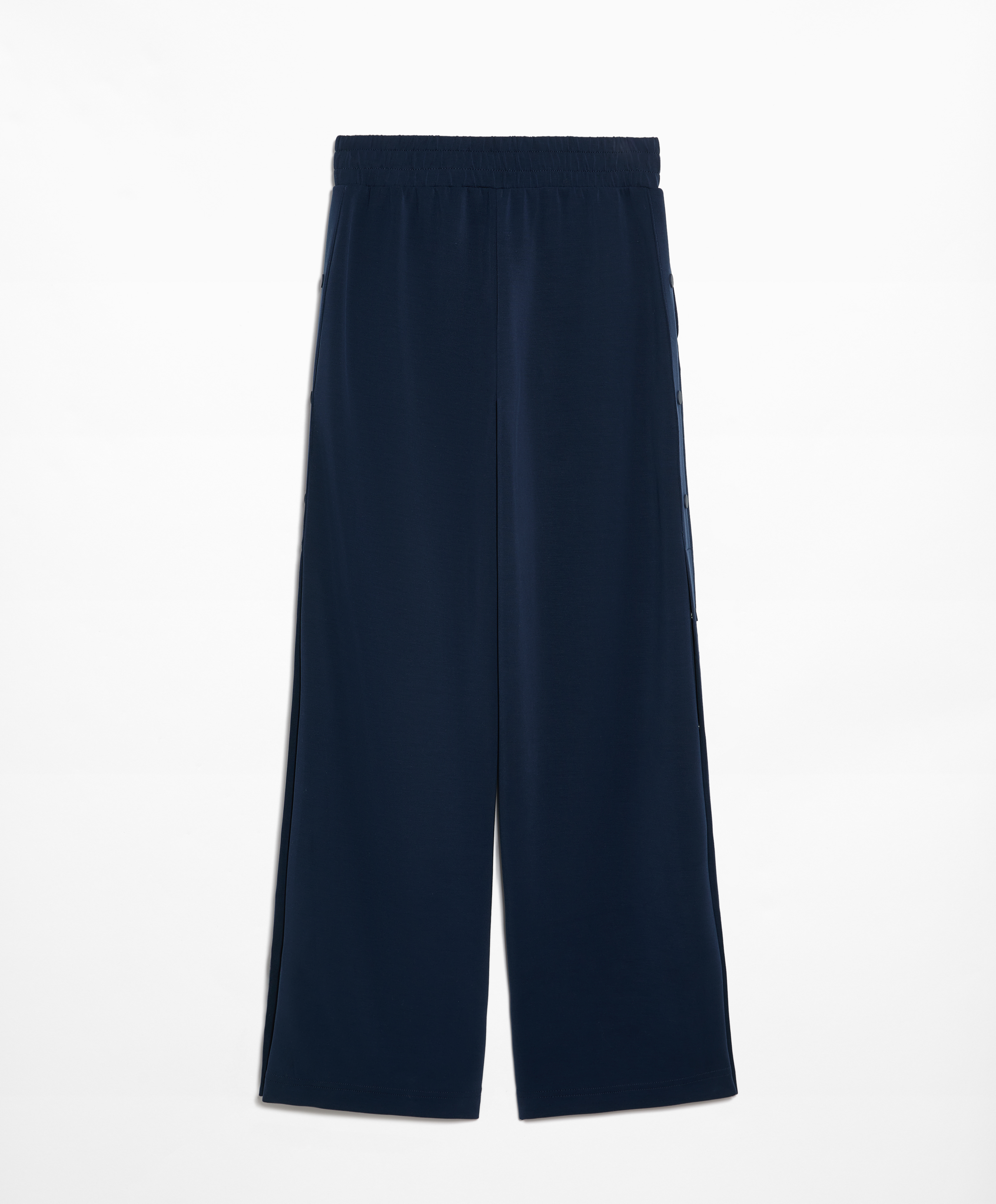 Soft-touch wide, straight-leg trousers with modal and buttons