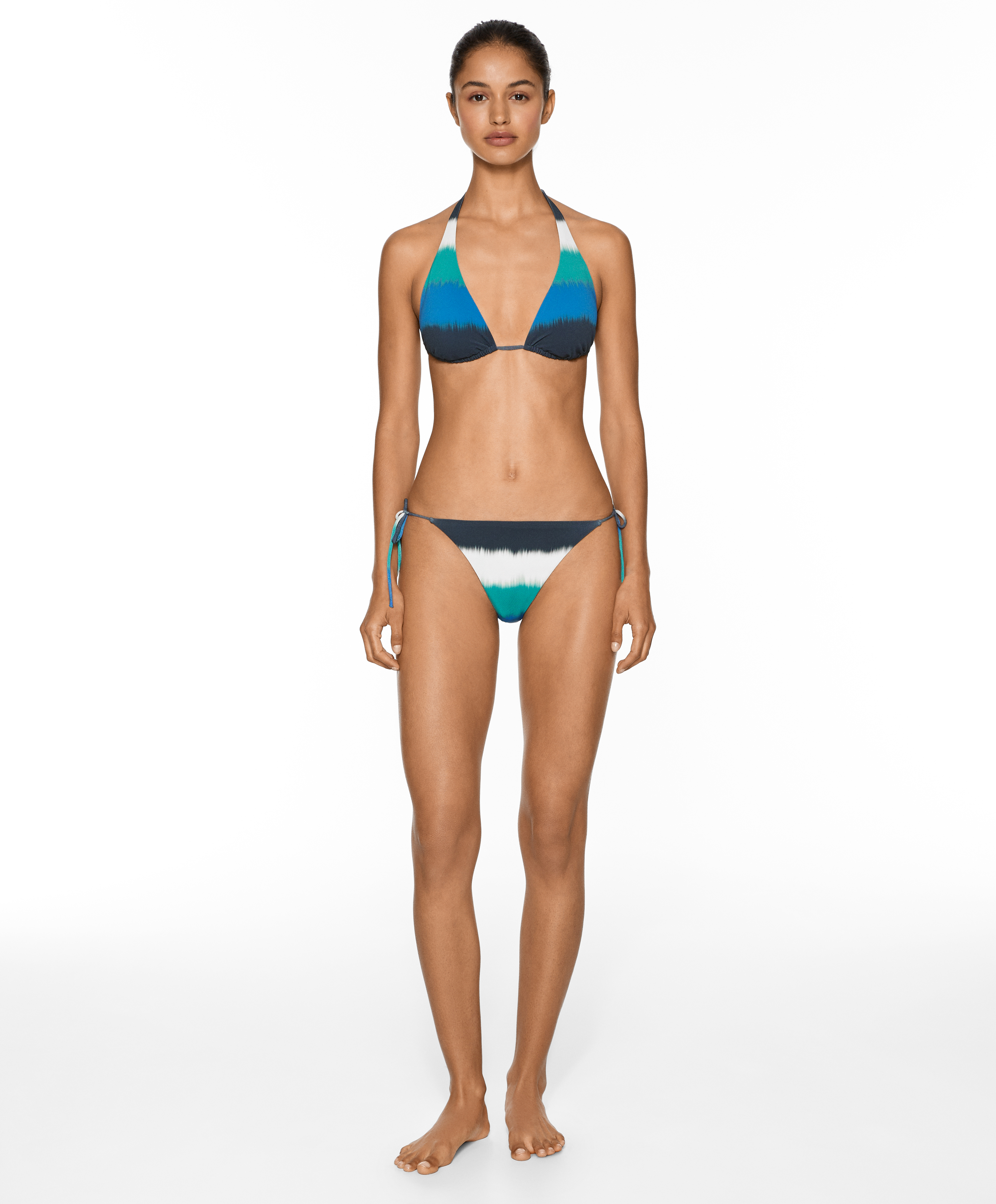 Medium-coverage tie dye tie bikini briefs