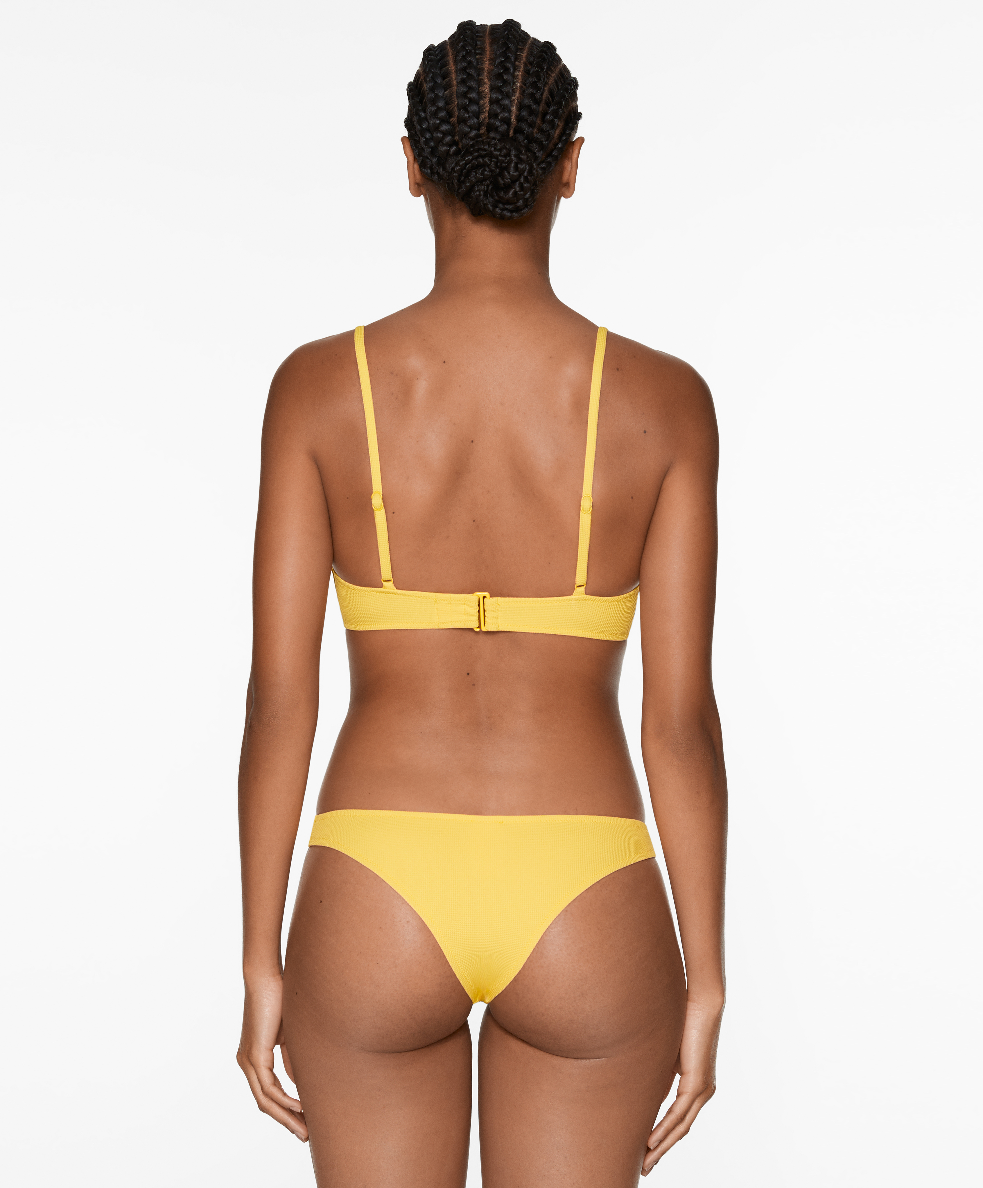 U-cut piqué Brazilian bikini briefs