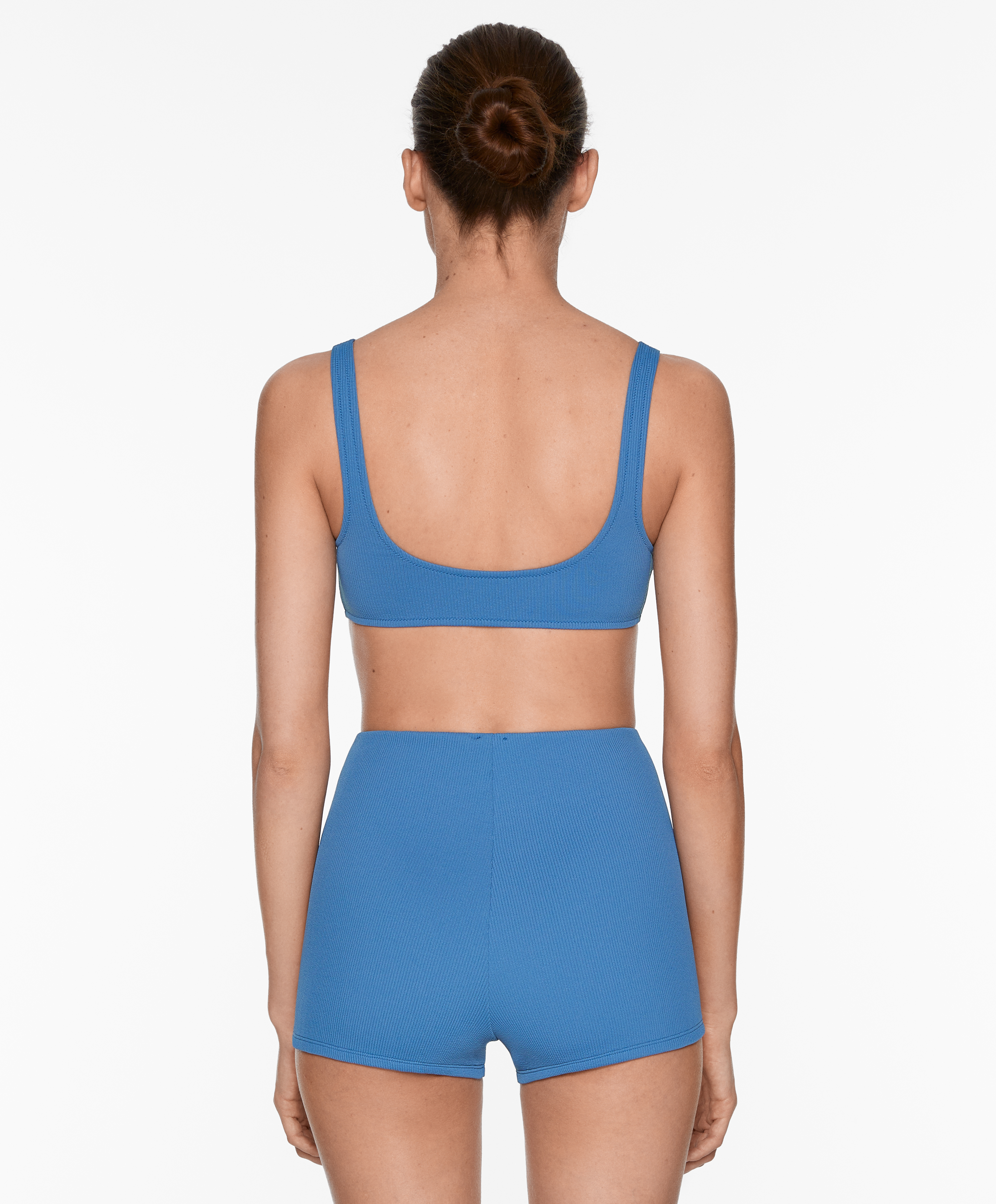 Rib hot pant bikini briefs