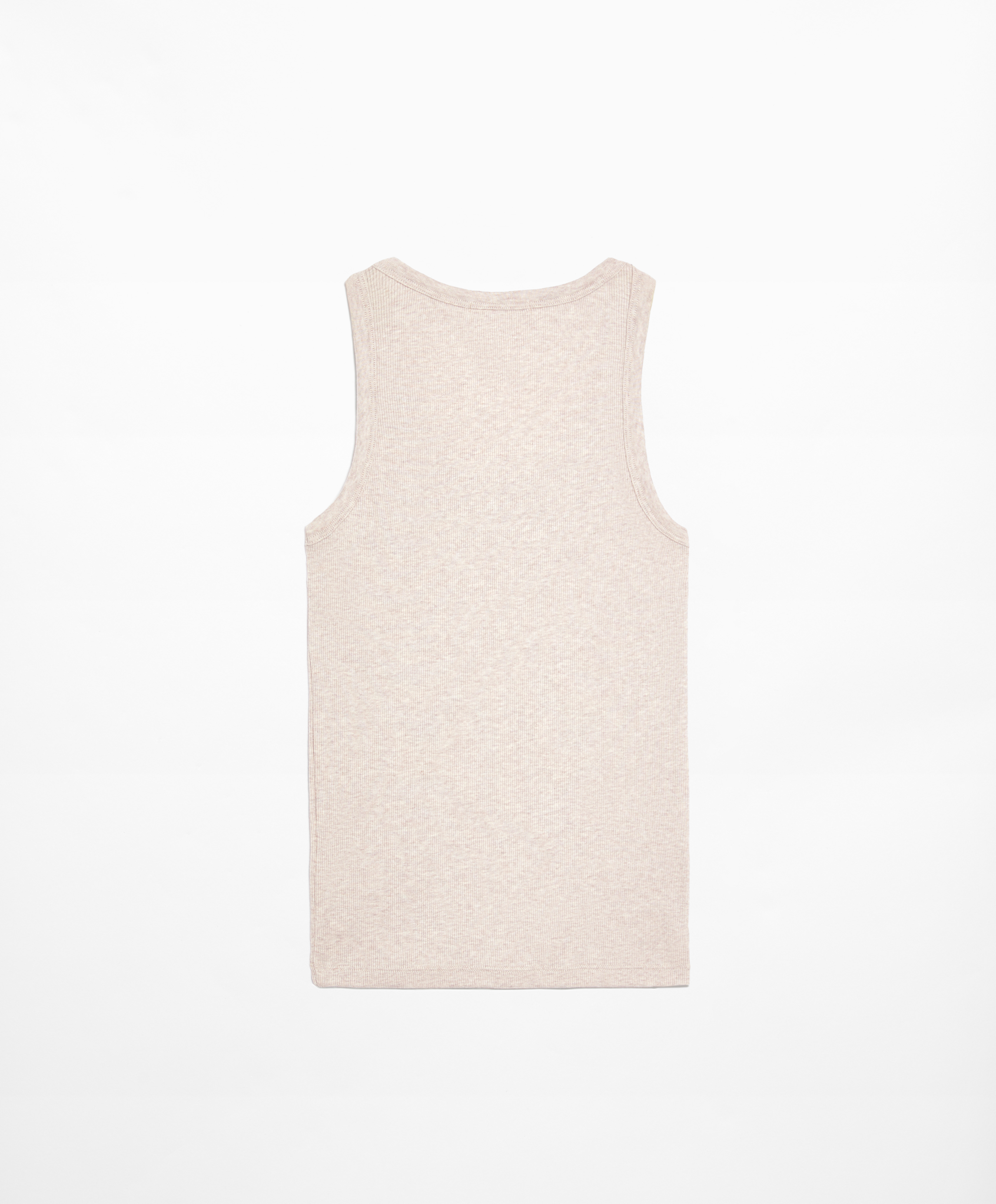 Rib vest top with cotton and modal