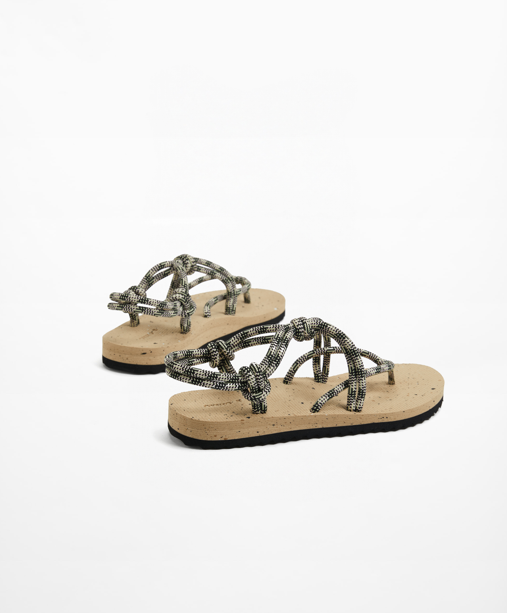 Knotted rope sandals