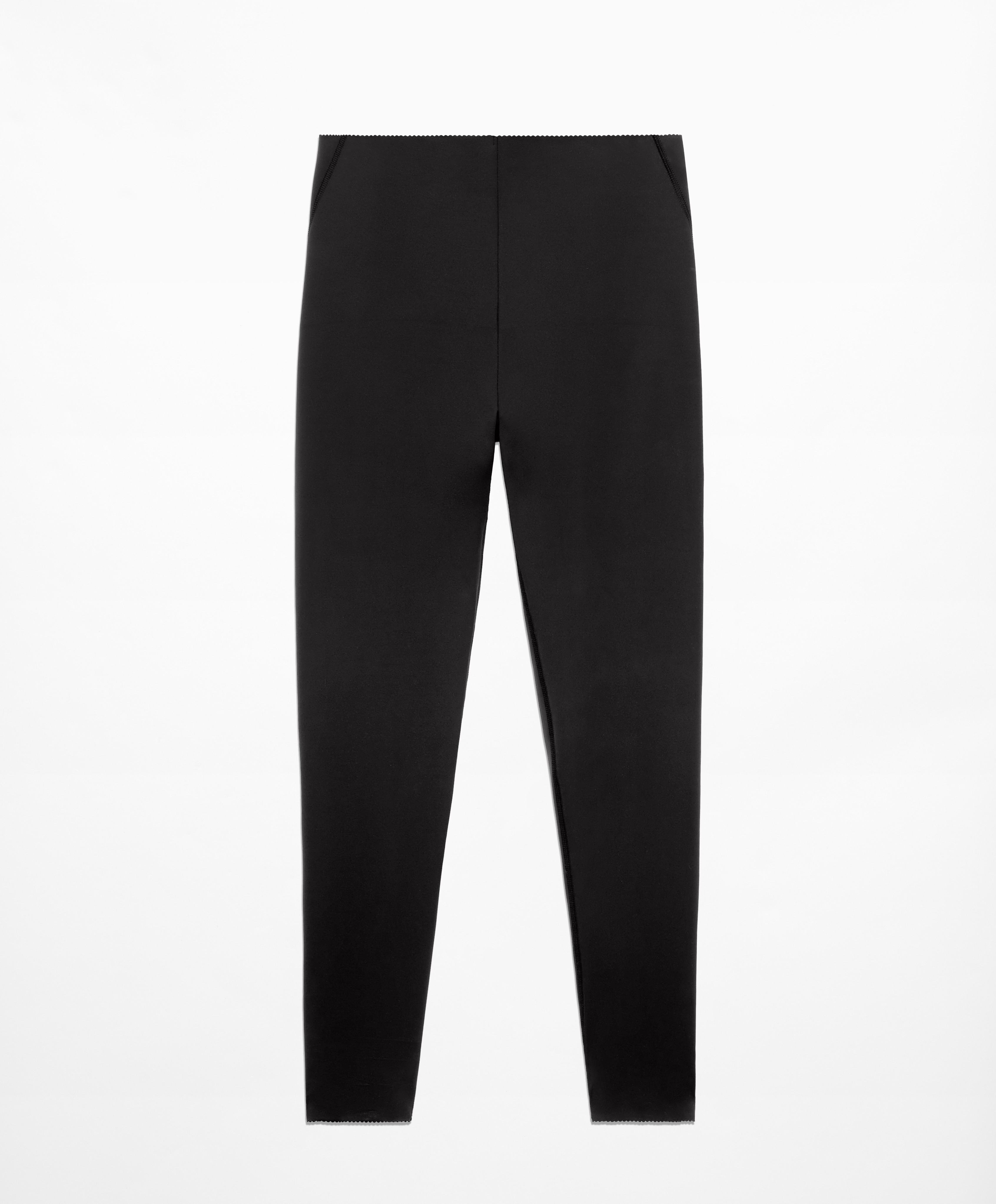 Compressive core control ankle-length leggings