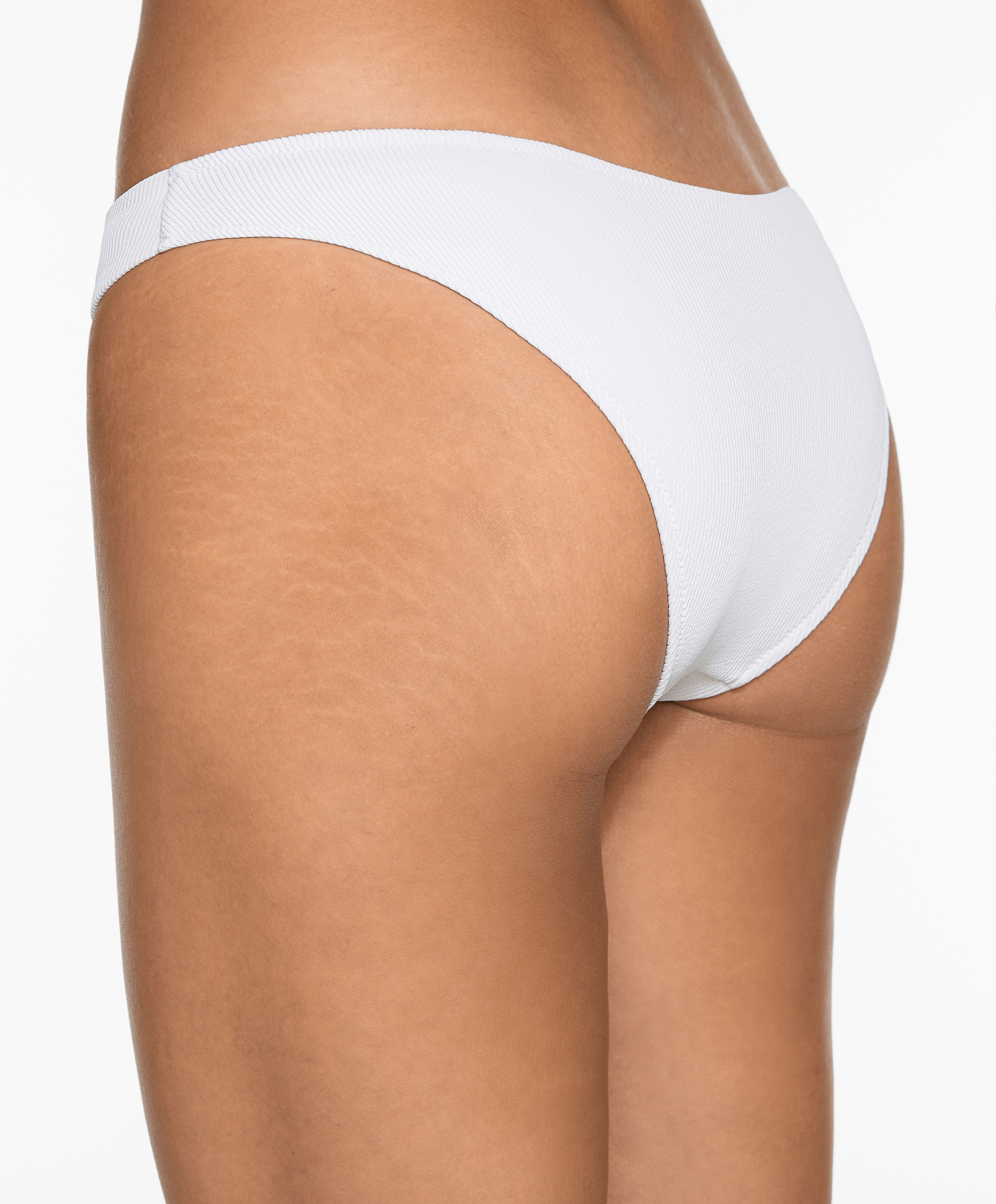 Medium-coverage U-cut rib bikini briefs