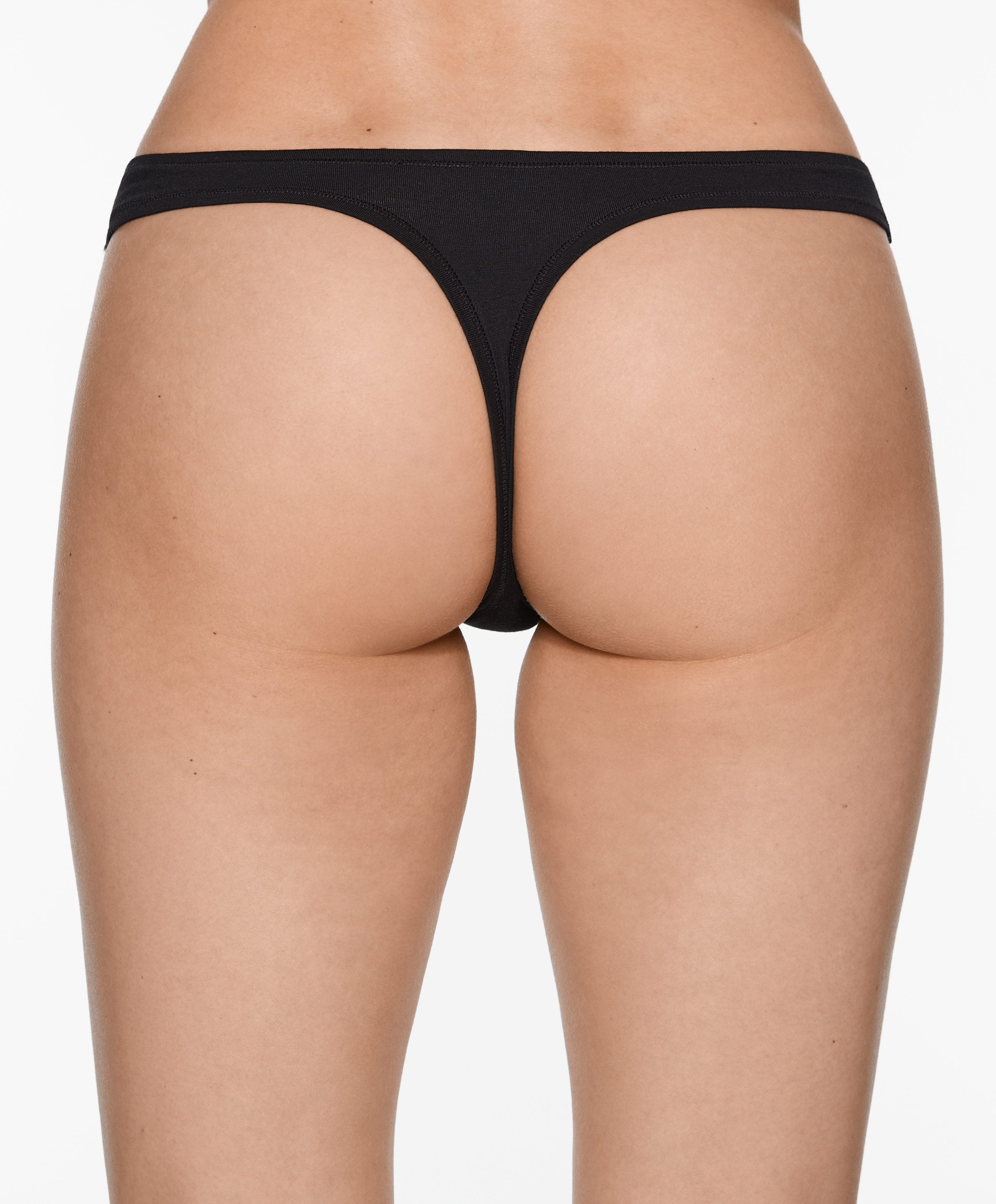 3 cotton blend thongs