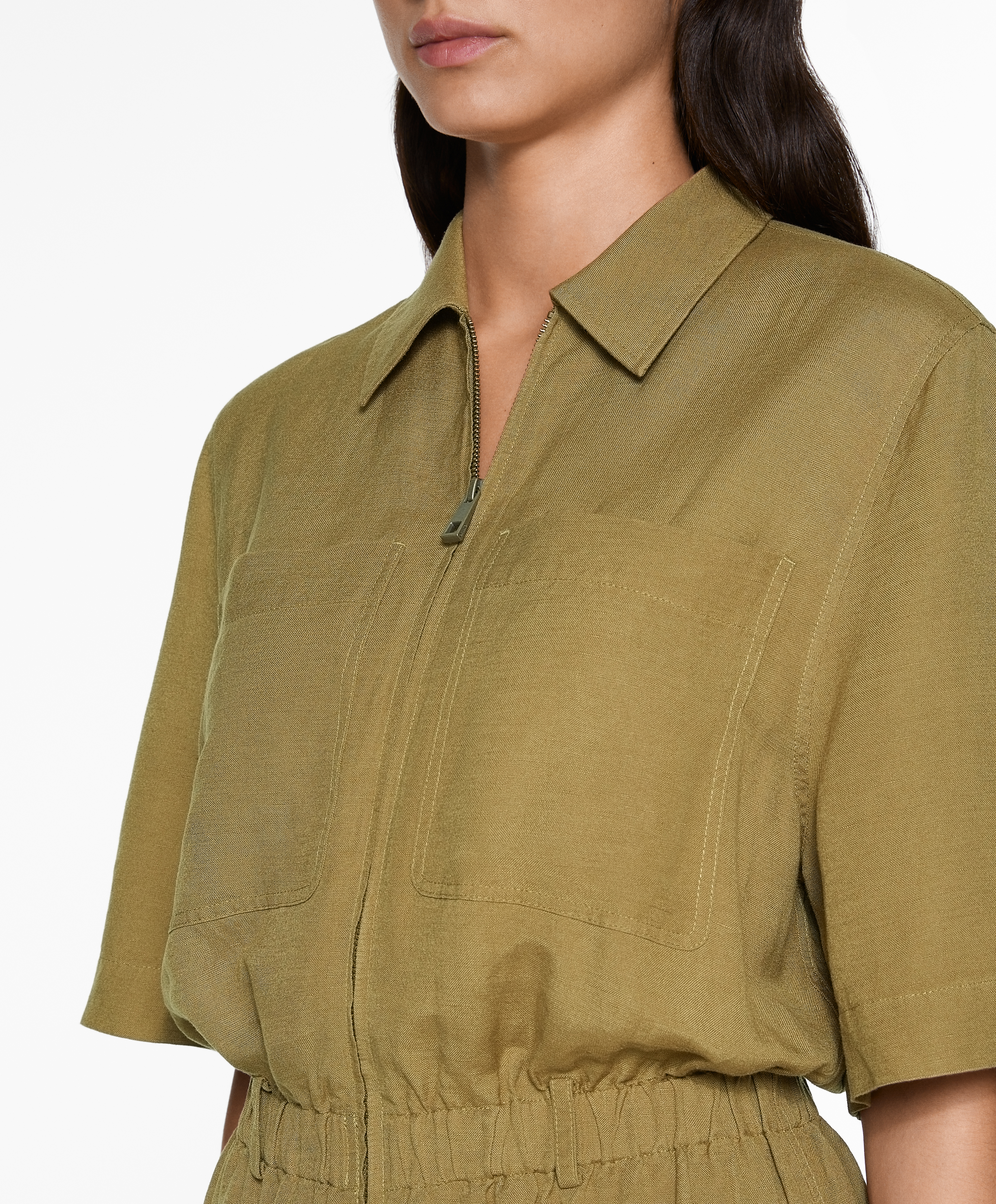 Linen blend jumpsuit