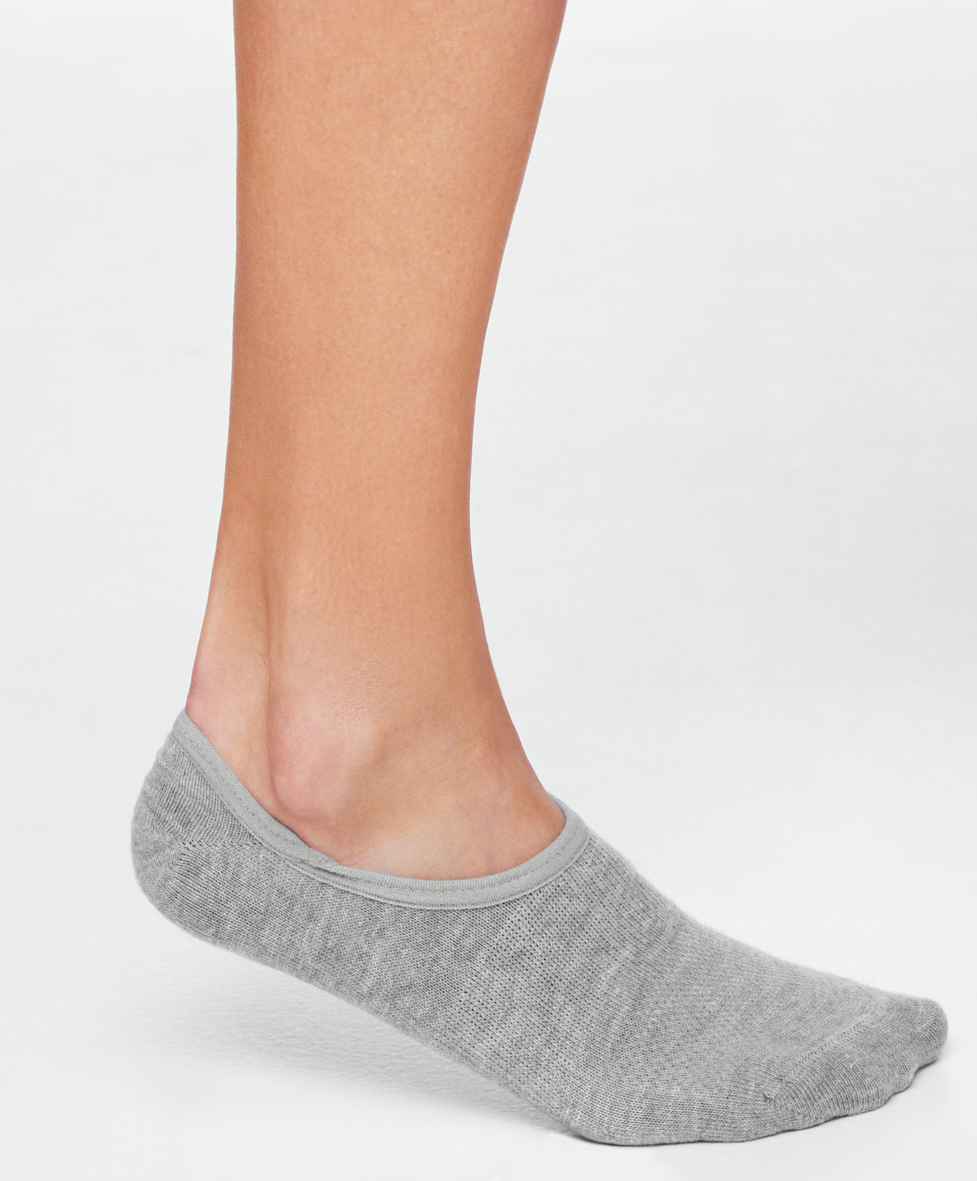 3 pairs of high-cut cotton blend invisible sports socks