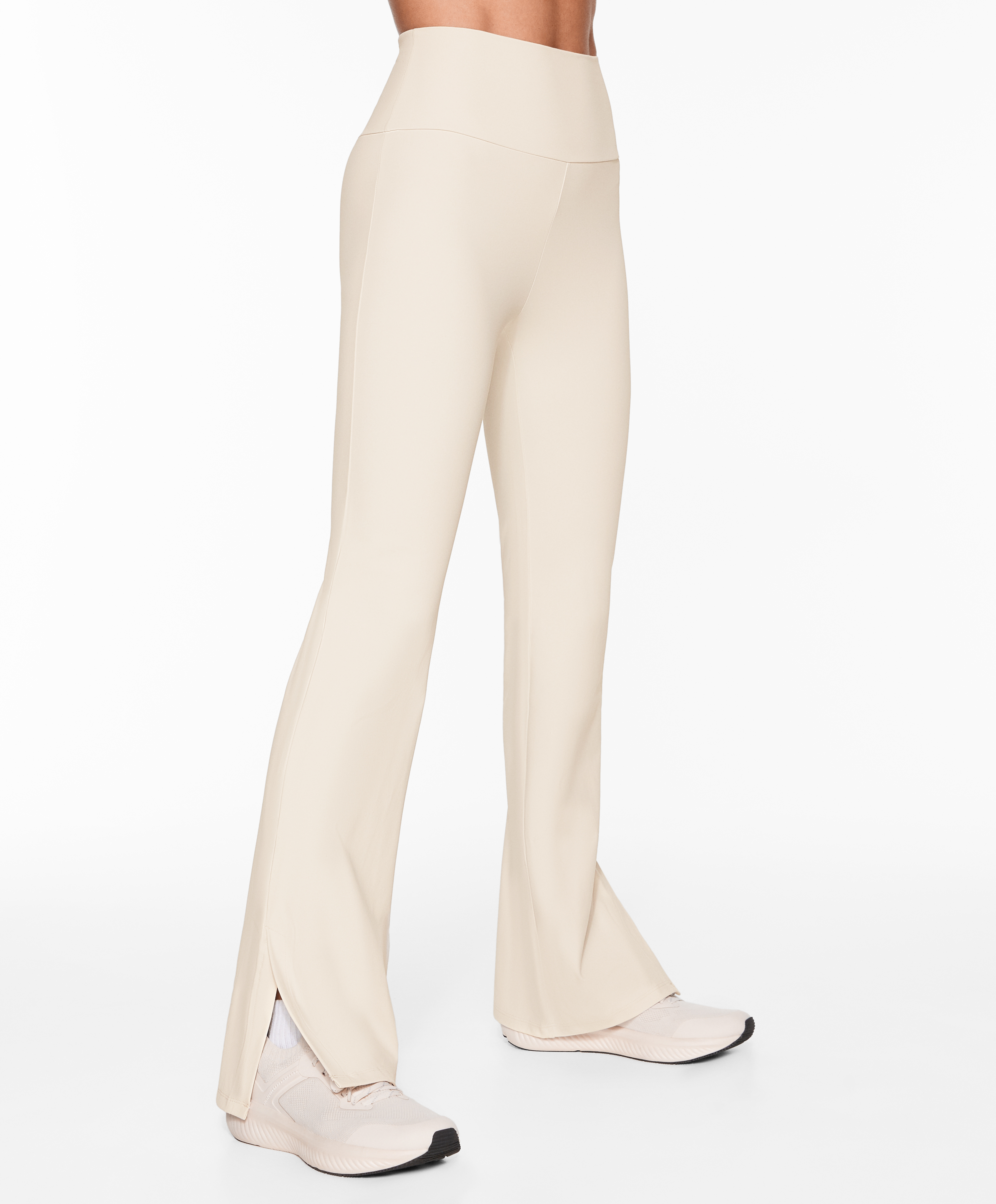 Comfortlux slit flare trousers