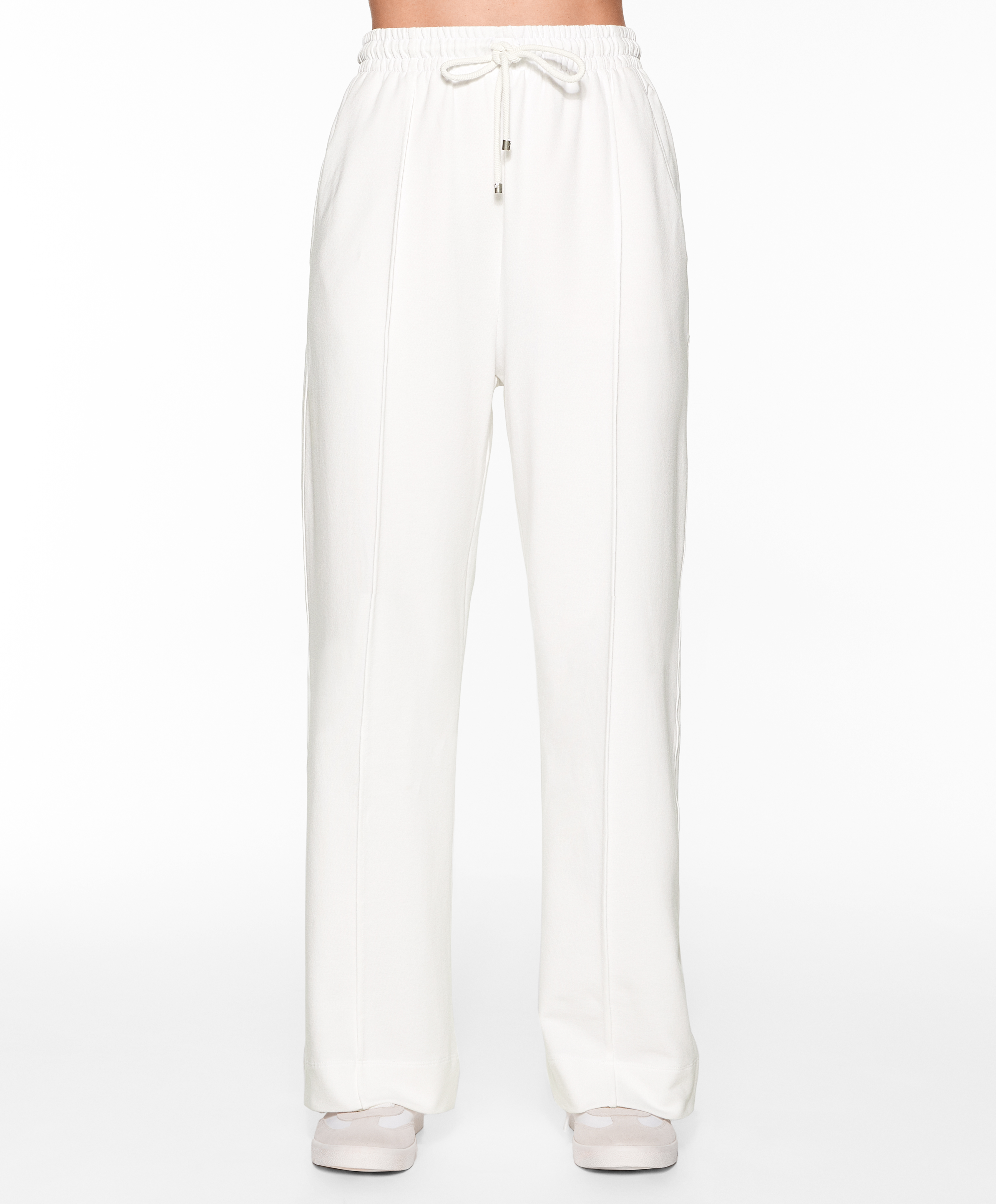Relaxed straight-leg trousers with cotton and modal